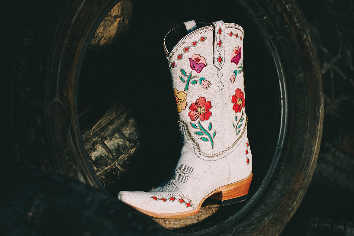 The Punky Cowboy Boot in the color Taupe.