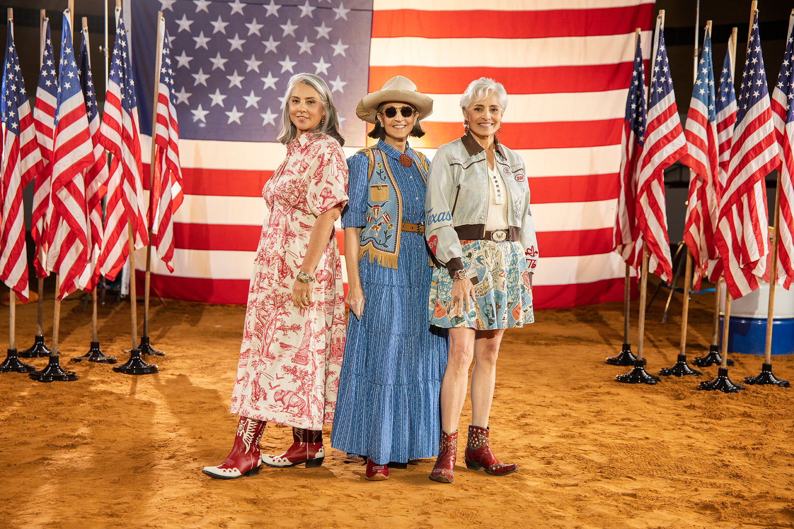 Audrey, Cheryl, and Hedy dressed to impress in their Nu Patriot Picks!