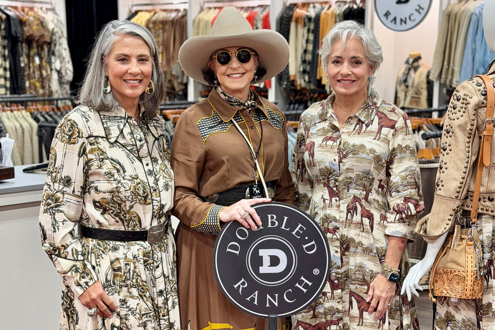Audrey, Cheryl, and Hedy in the Double D Ranch booth at the 2026 Run for a Million.
