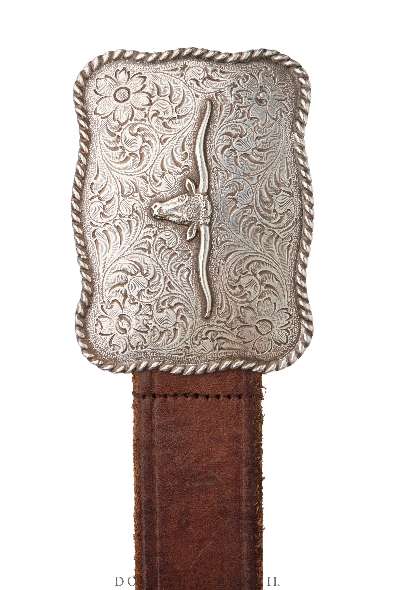 Belt, A Vintage, Buckle Kitsch, Western, Longhorn, Hallmark, Vintage, 1379