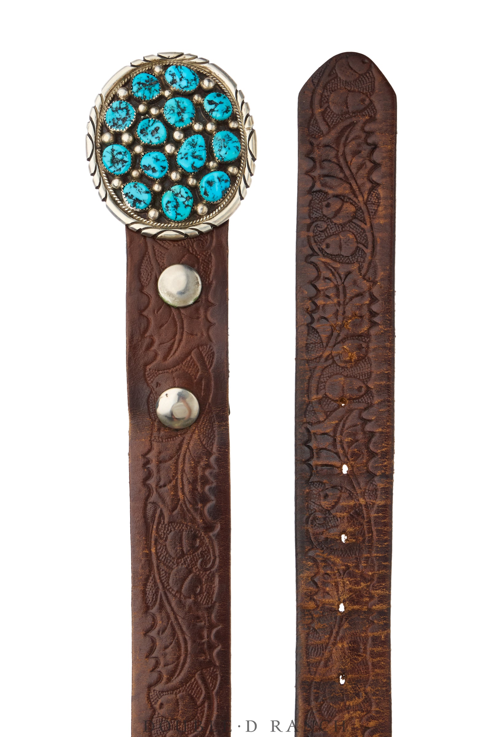 Belt, A Vintage, Buckle, Nugget, Turquoise, Hallmark, Vintage, 1299