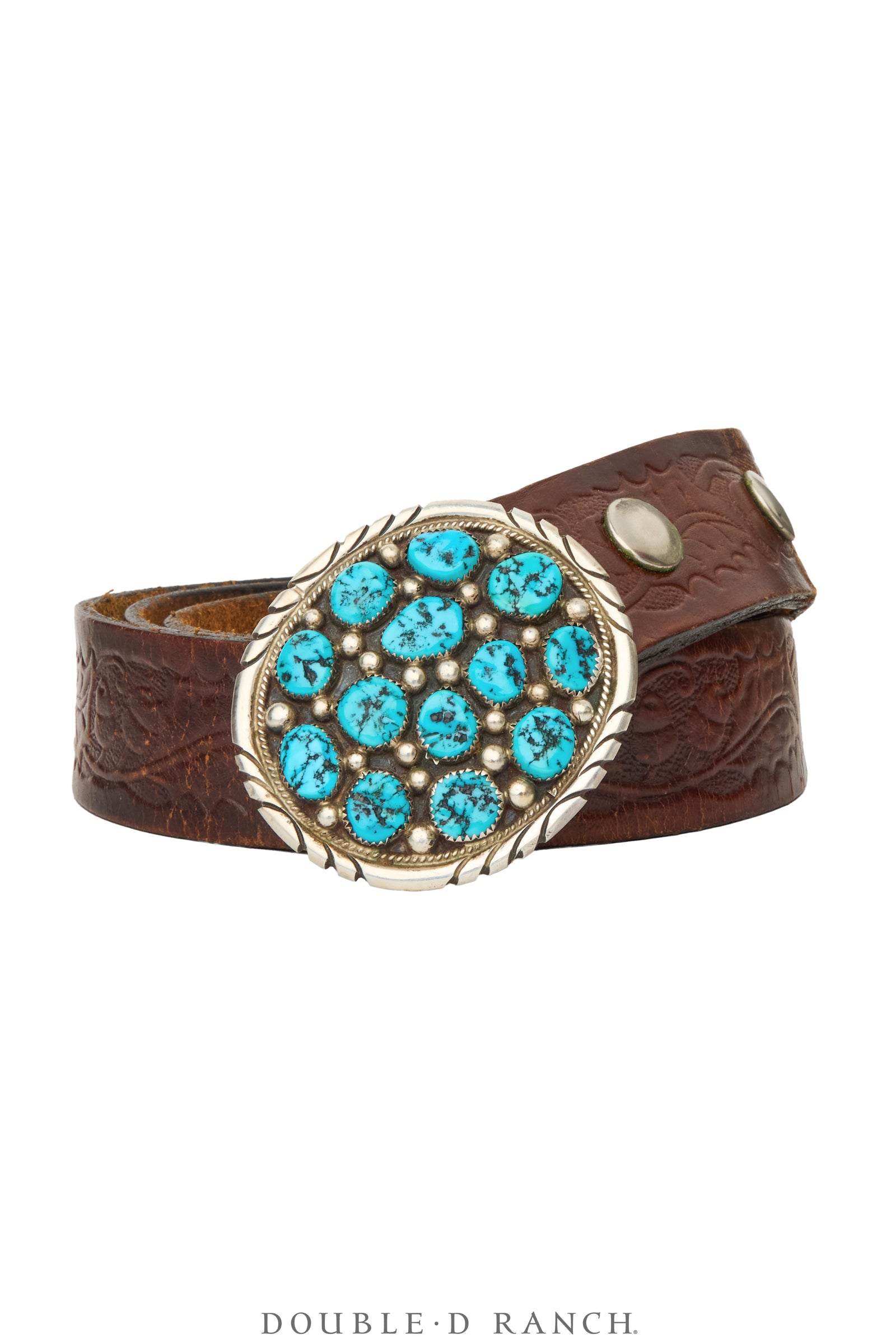 Belt, A Vintage, Buckle, Nugget, Turquoise, Hallmark, Vintage, 1299