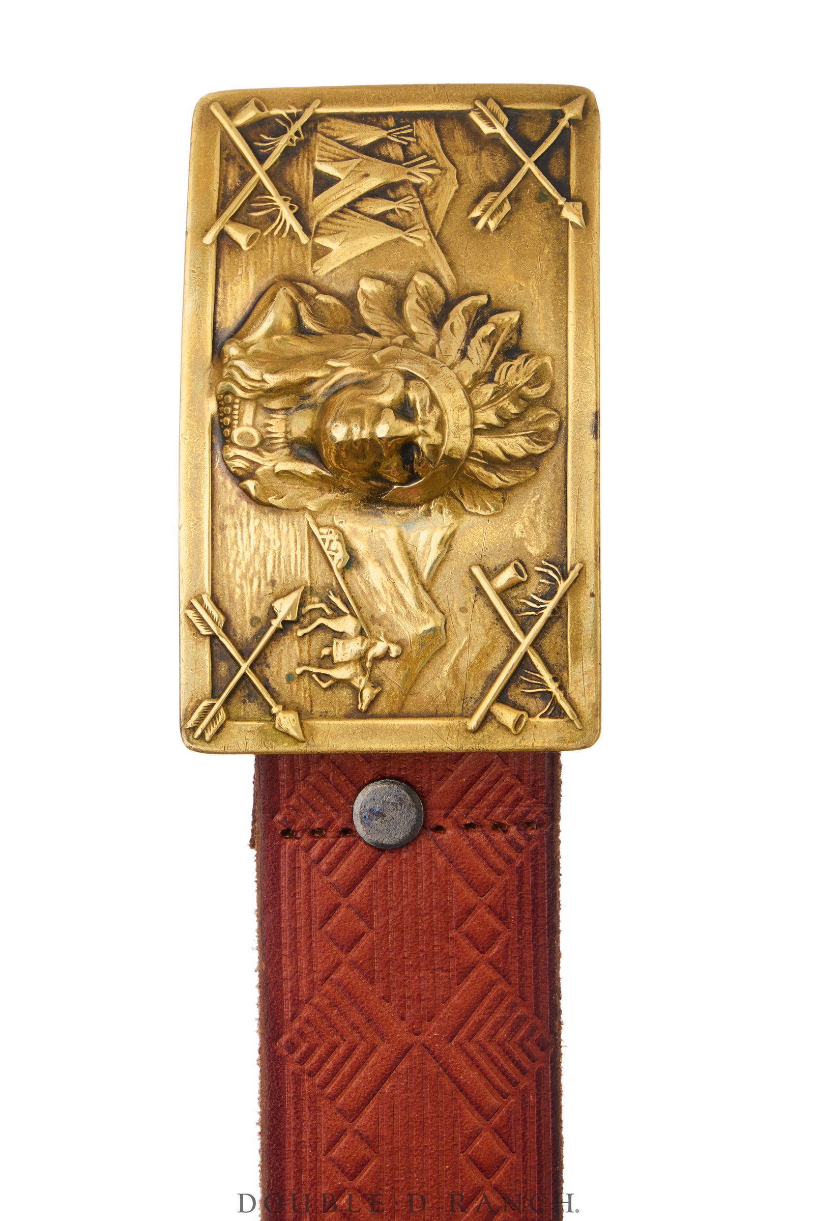 Belt, A Vintage, Buckle, Western, Native Chief, Hallmark, Vintage, 1383