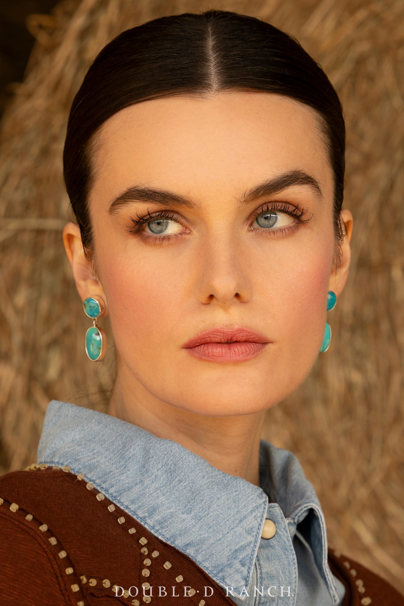 Earrings, Federico, Drop, Turquoise, Hallmark, Contemporary, 2230