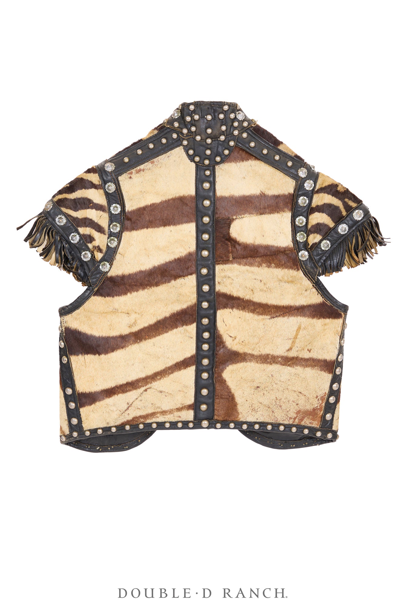 Miscellaneous, Chaps & Matching Vest, Batwing, Zebra Hide, Rare, Vintage, 901