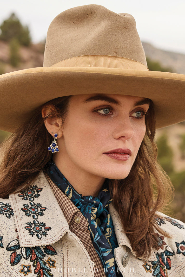 Earrings, Federico, Drop, Lapis, Hallmark, Contemporary, 1555G