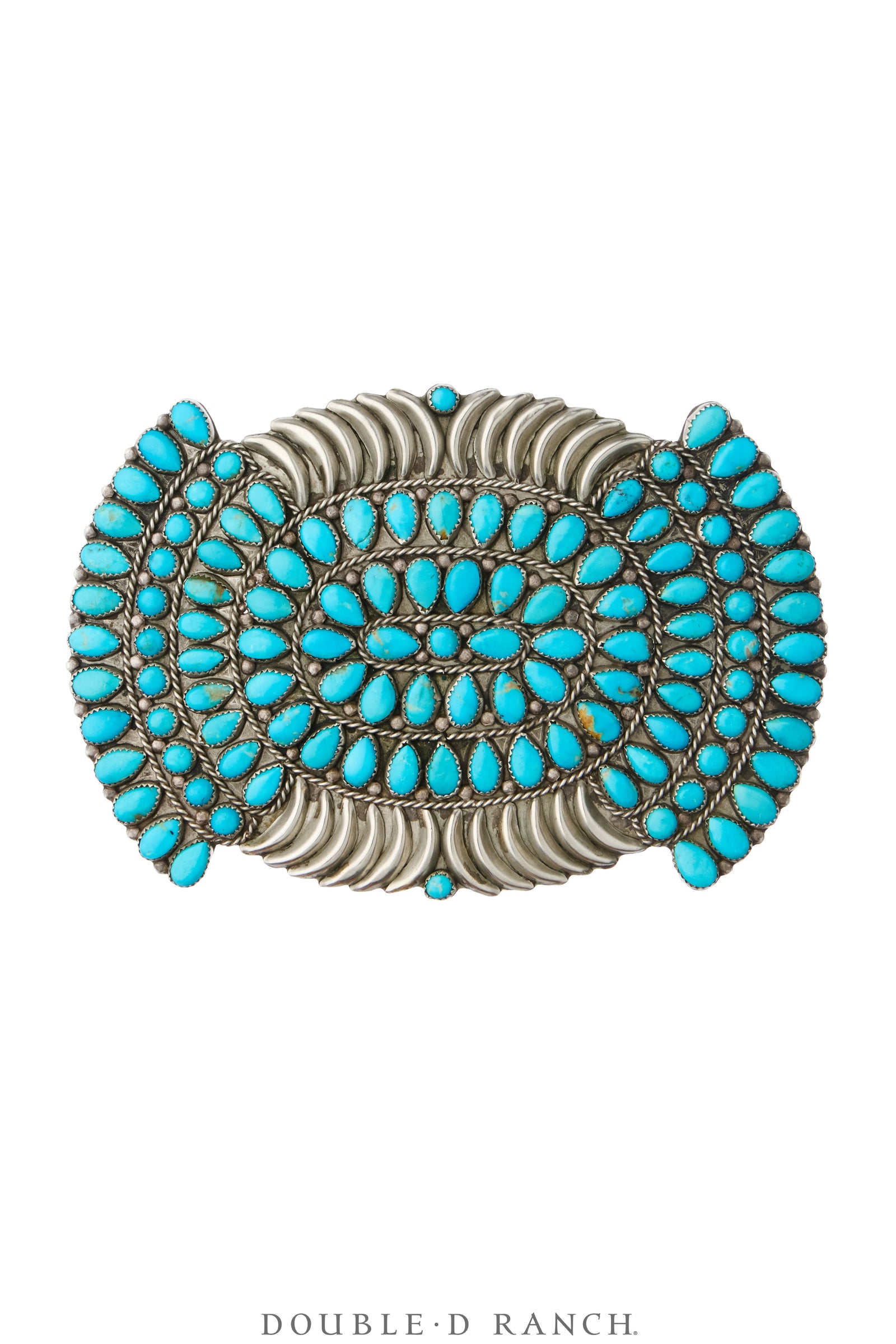 Pin, Cluster, Turquoise, Manta, Snake Eye & Petit Point, Massive, Vintage, 1322