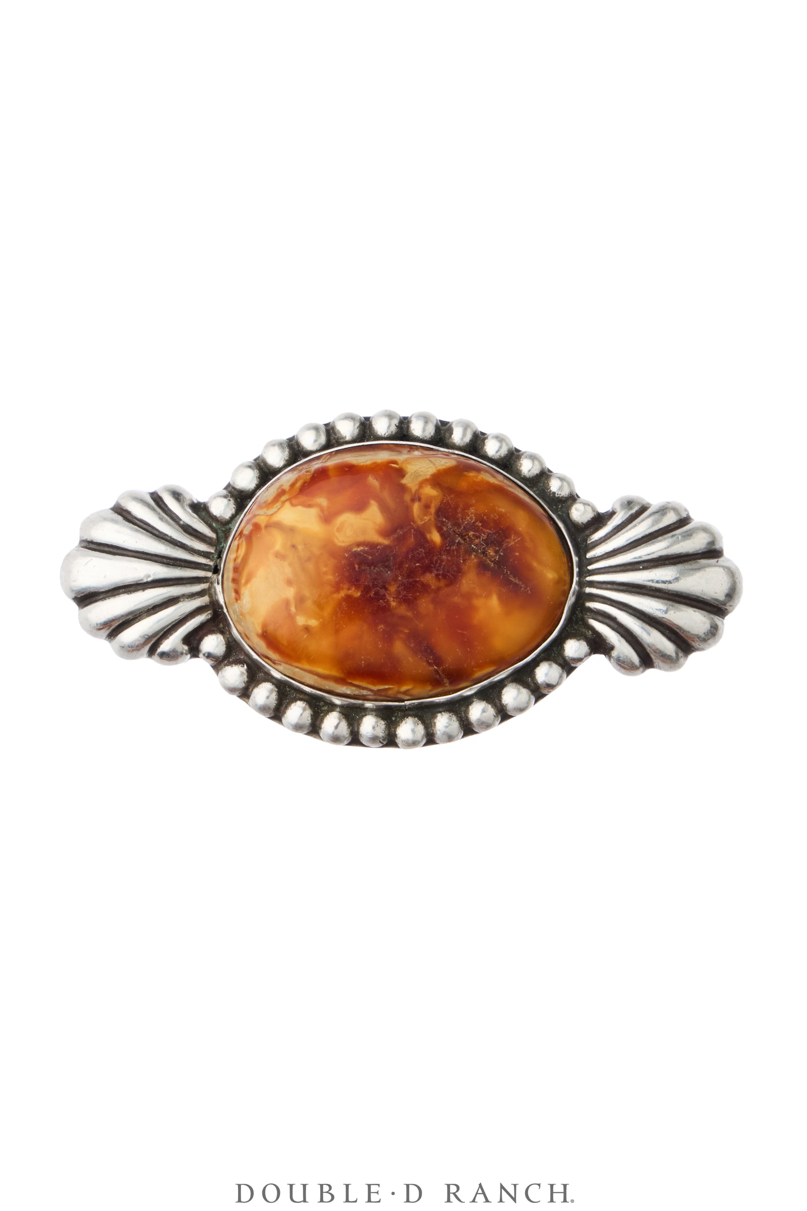 Pin, Natural Stone, Carnelian Agate, Hallmark, Vintage, 1361