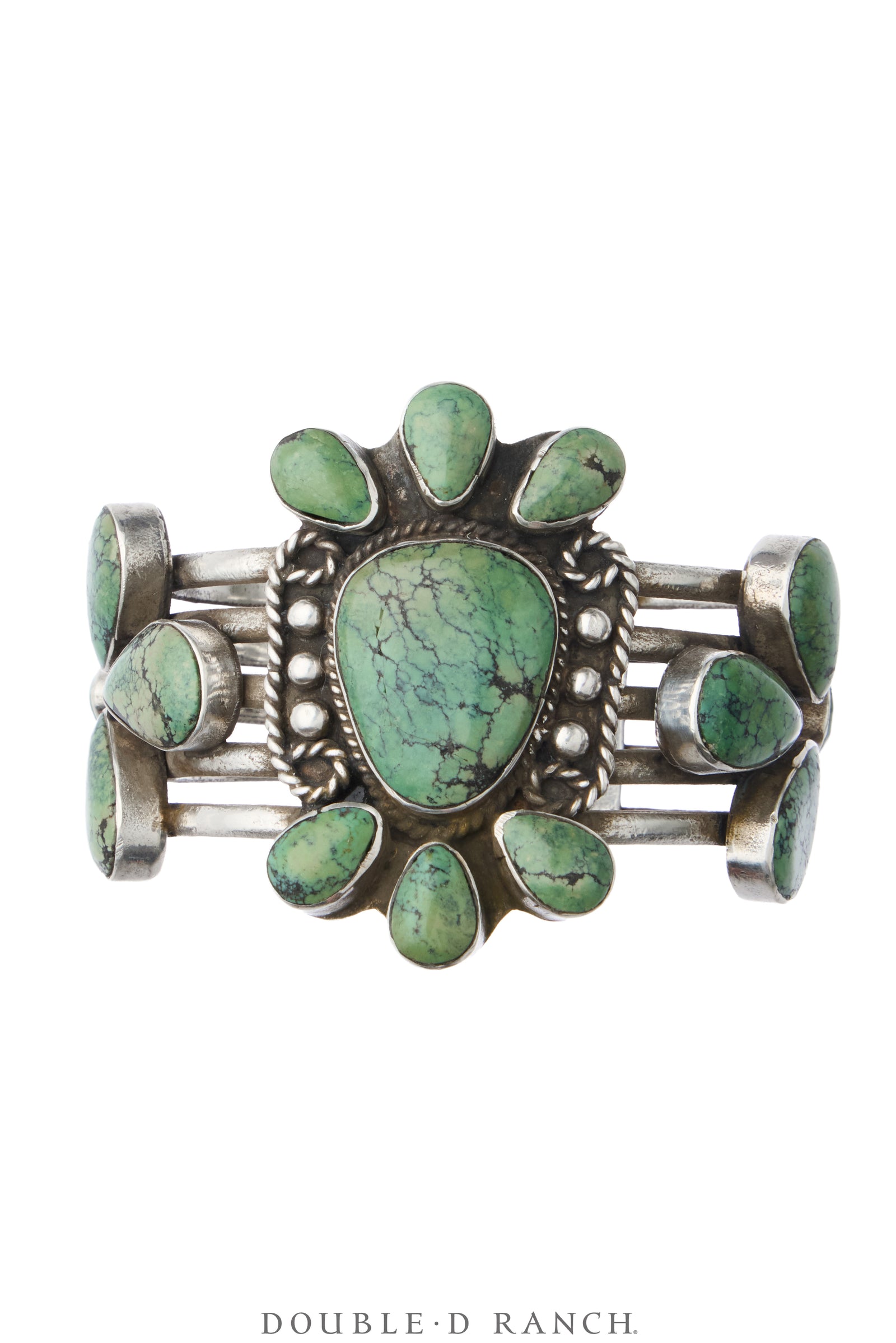 Cuff, Cluster, Turquoise, Heavy Matrix, Hallmark, Vintage, 4447