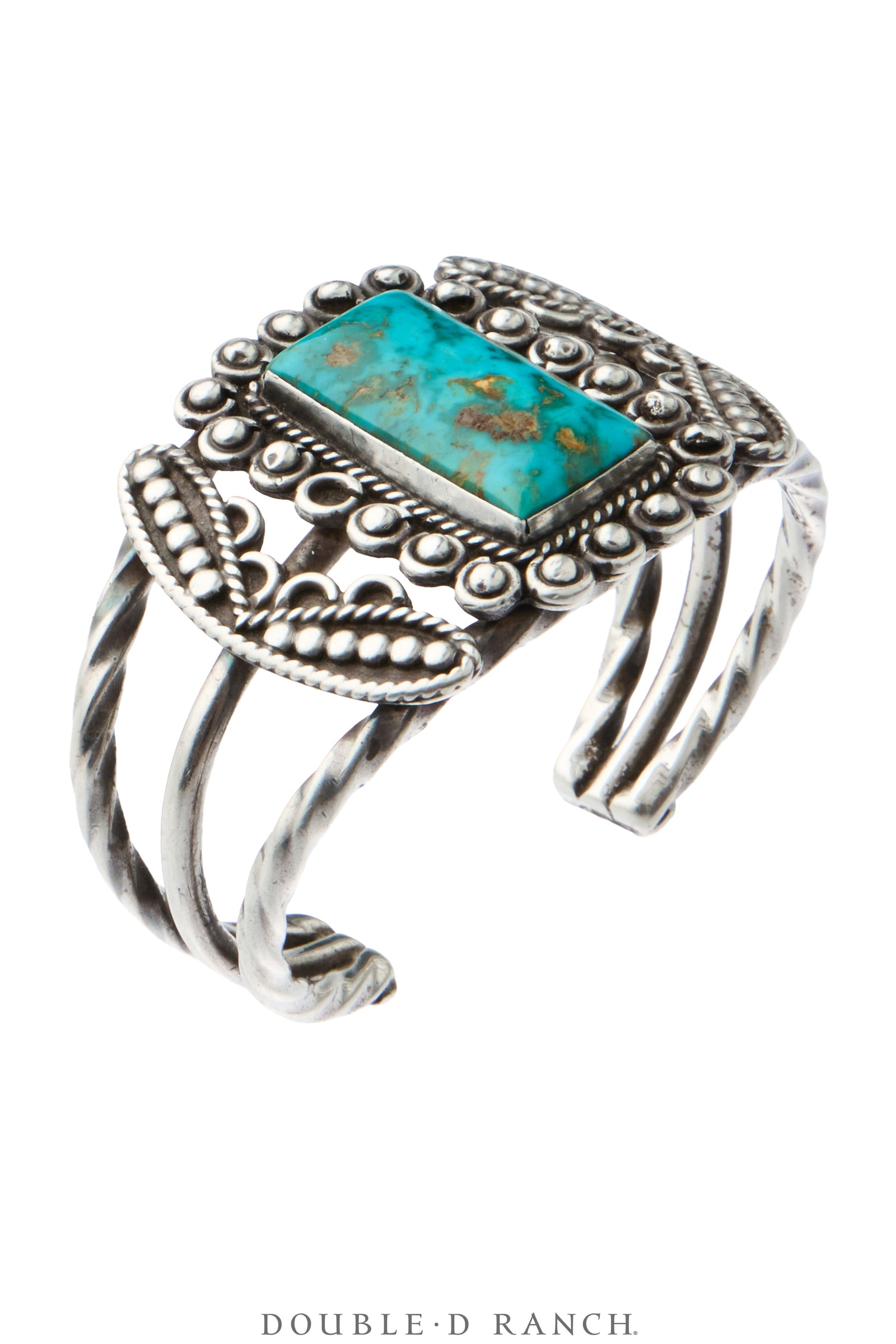 Cuff, Natural Stone, Turquoise With Gold Matrix, Sans Hallmark, Vintage, 4456