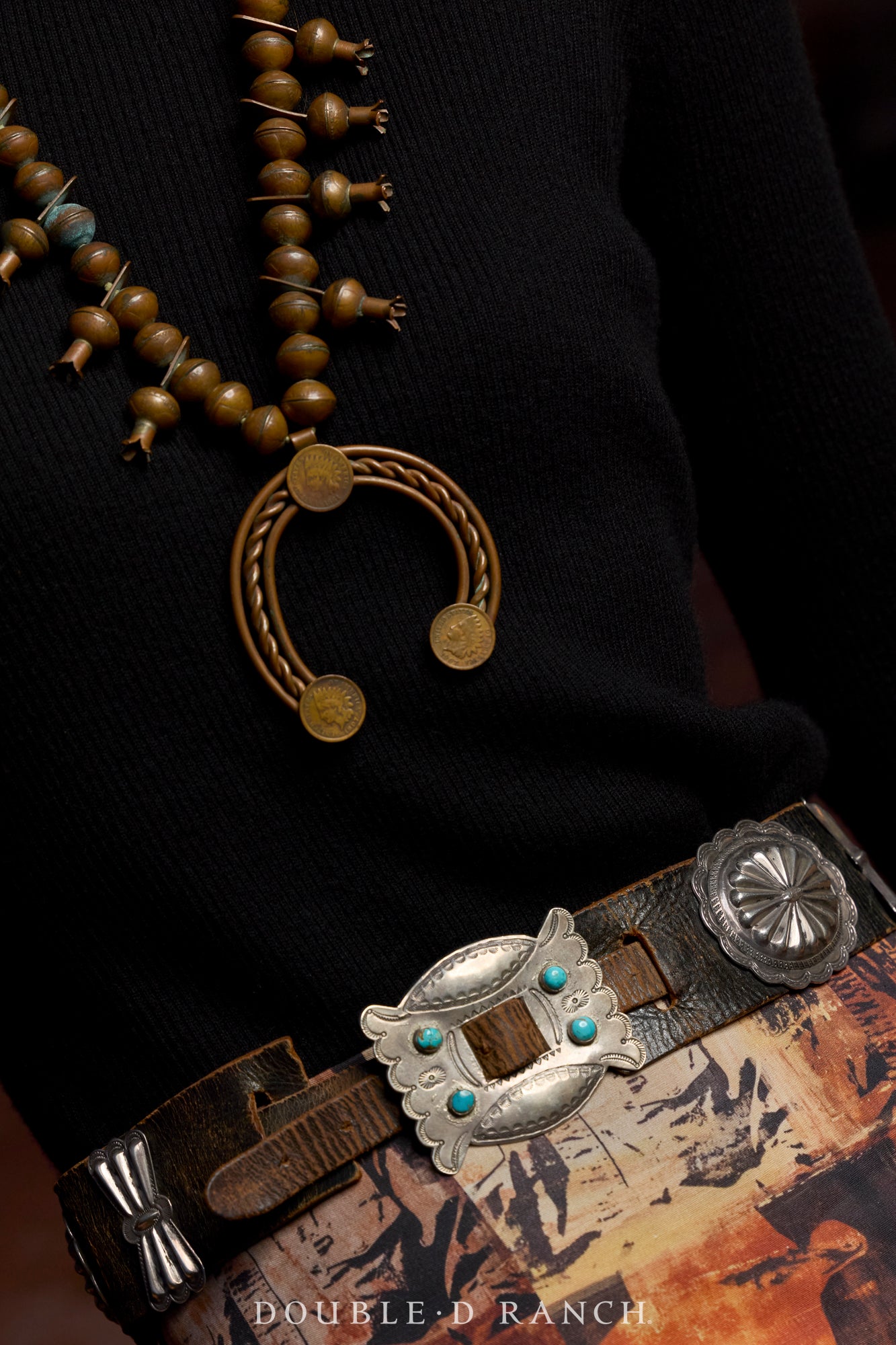 Belt, A Vintage, Concho, Turquoise, Marked, Old Pawn, circa 1940s, 246