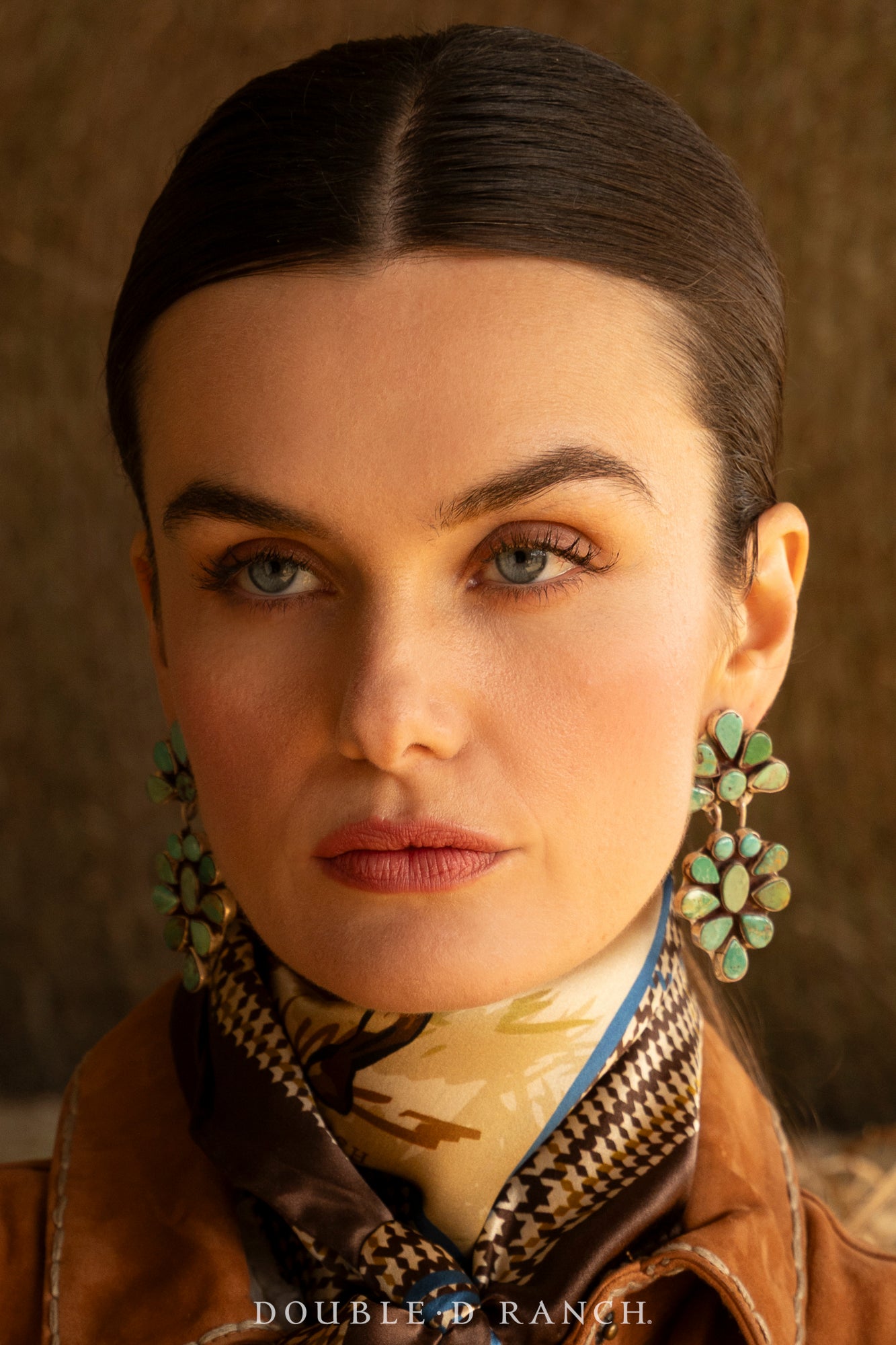 Earrings, Oscar Betz, Triangle, Turquoise, Hallmark, 512T1