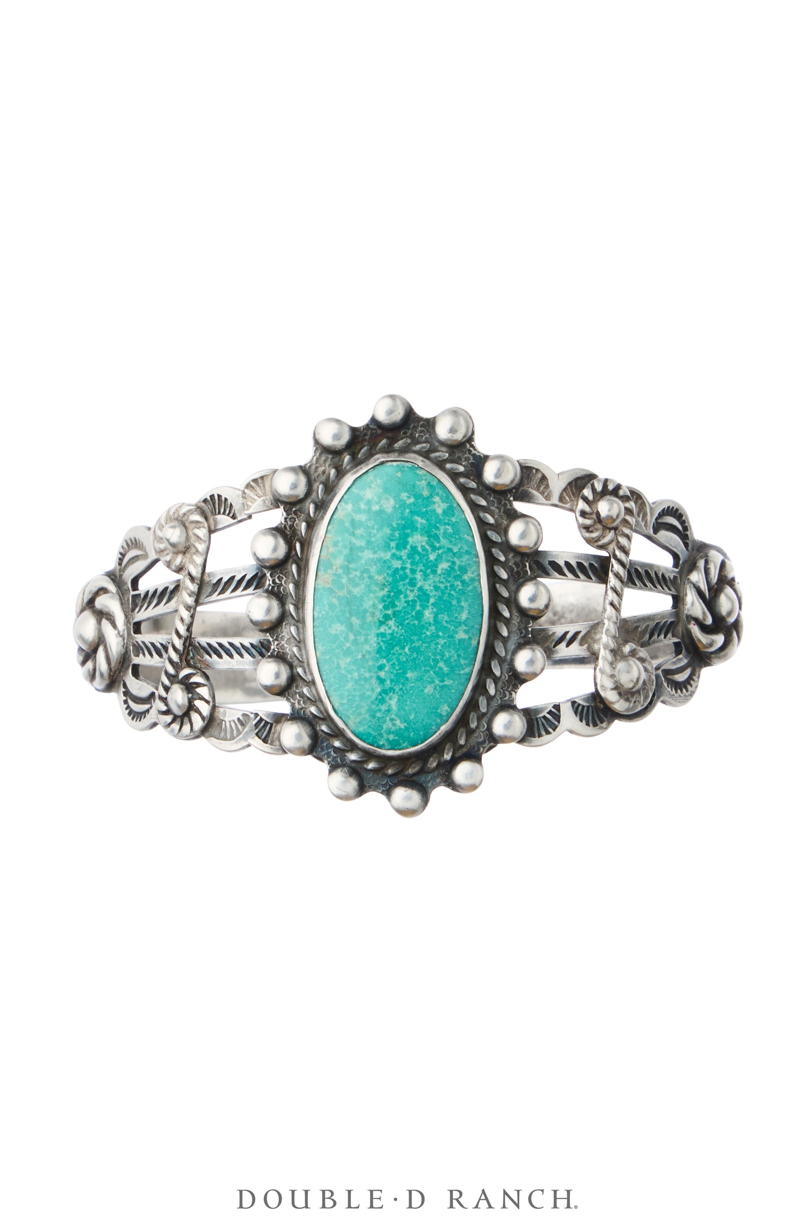 Cuff, Fred Harvey Railroad Era, Turquoise, Bell Trading Post Hallmark, Vintage ‘40s, 4443