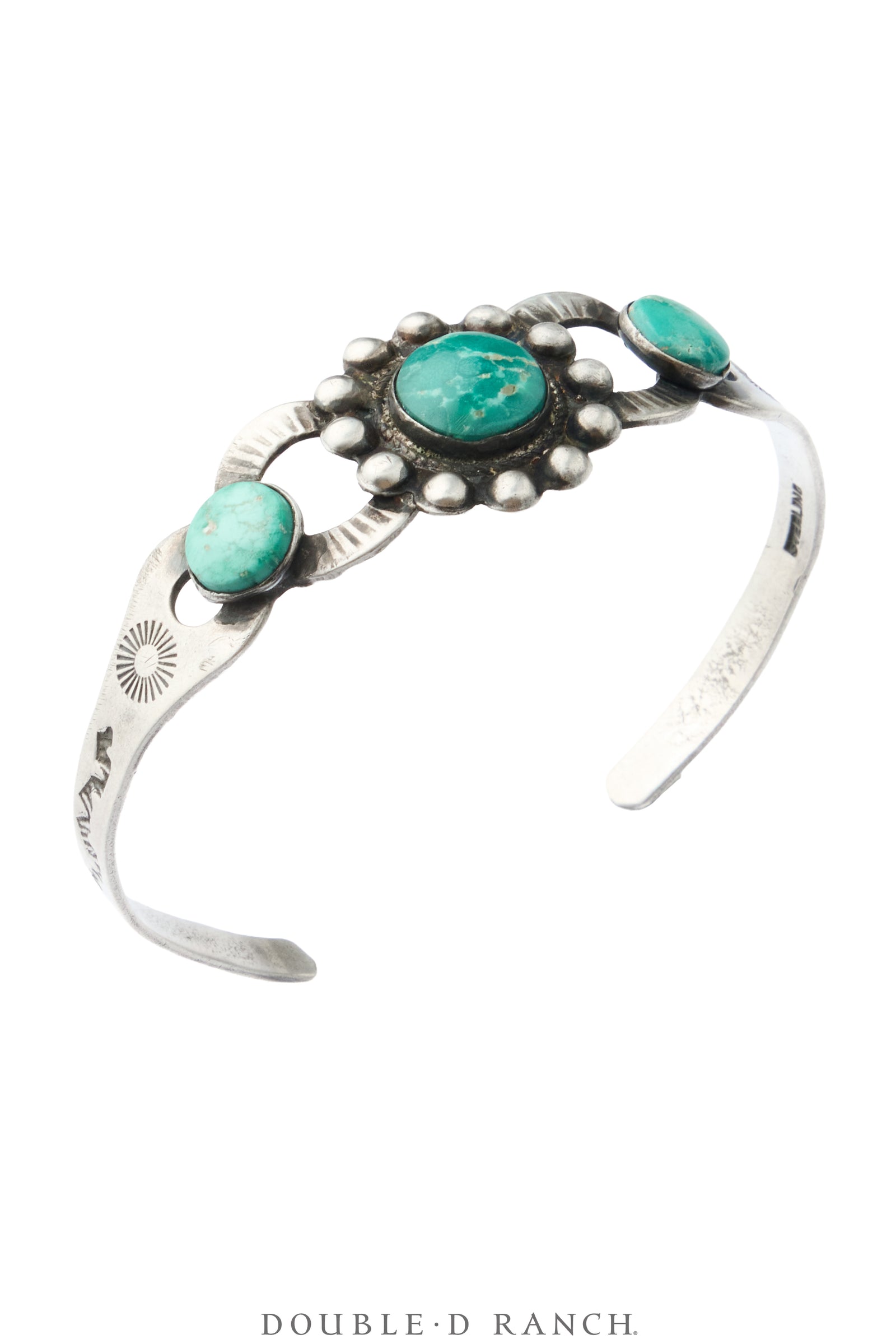 Cuff, Fred Harvey Railroad Era, Turquoise, Vintage ‘40s, 4452