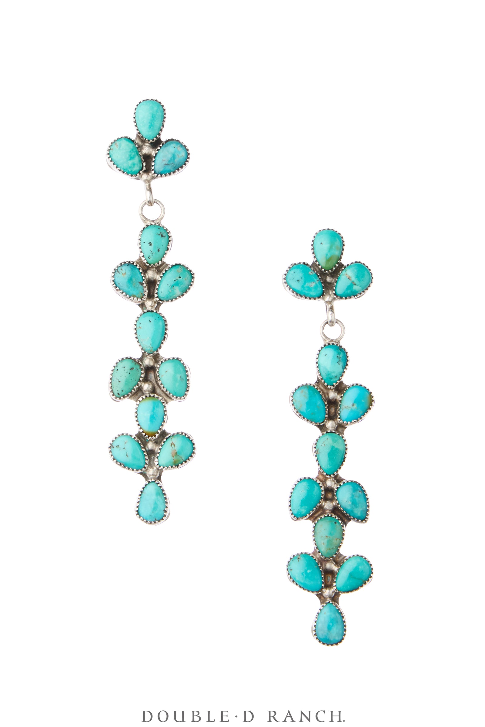 Earrings, Drops, Turquoise, Artisan, Contemporary, 2446
