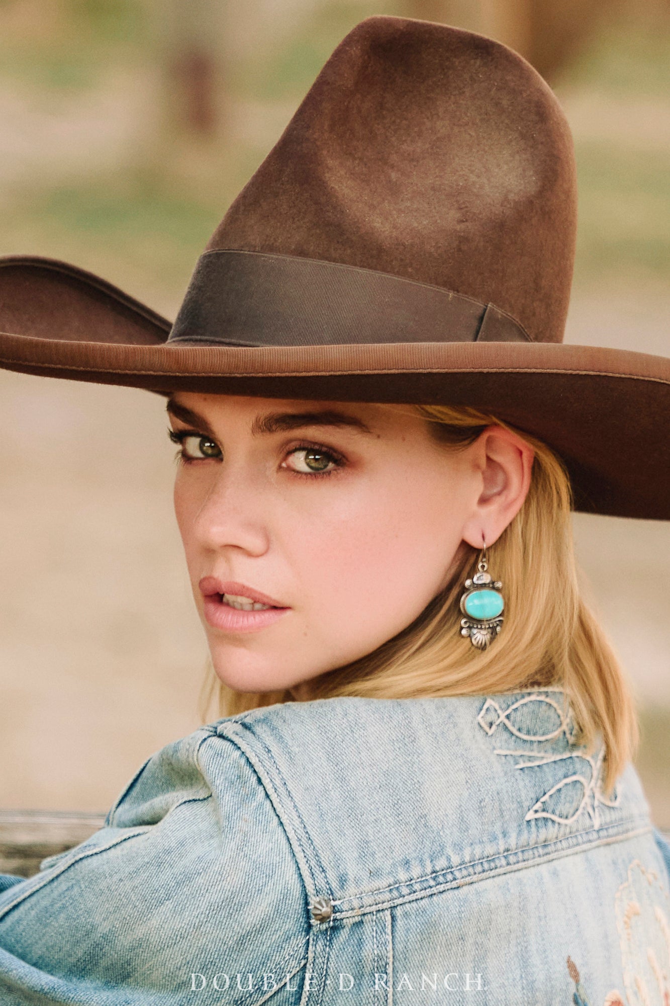 Earrings, Drop, Turquoise, Hallmark, Vintage, 2158