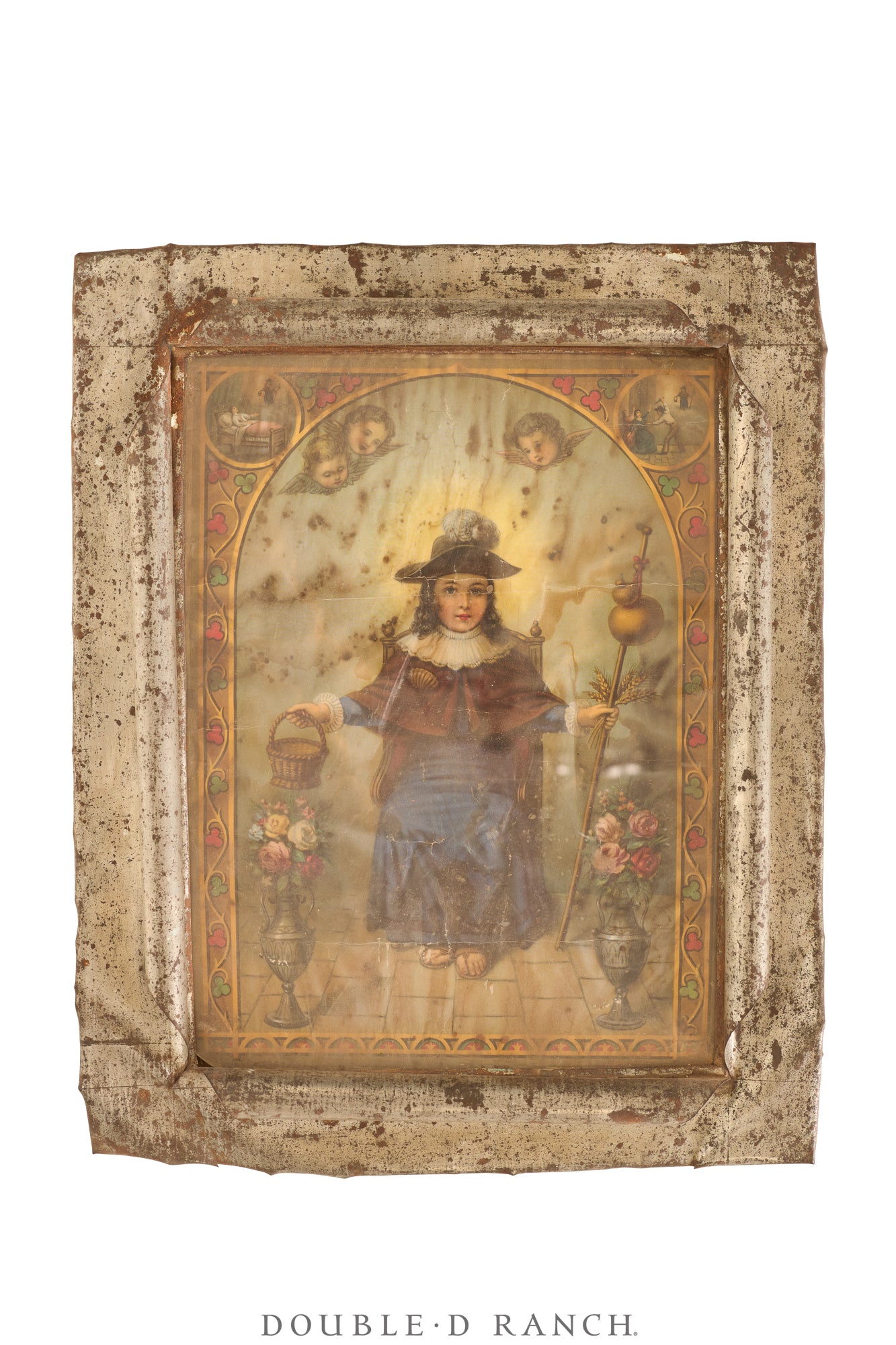 Art, Folk, Retablos, Mexican, Tin, Religious, Vintage, 1334