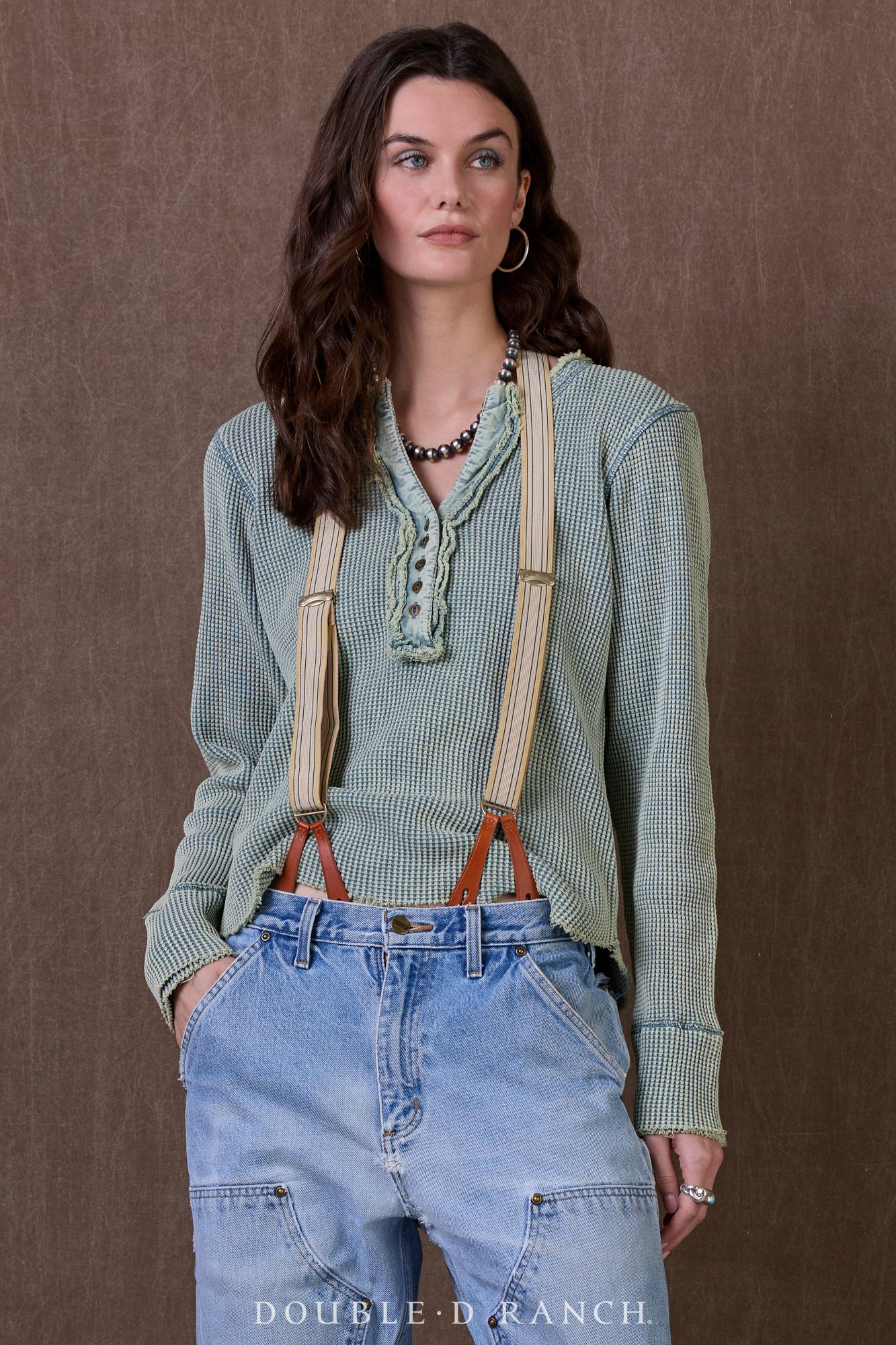 Miscellaneous, Braces, Elastic Webbing With Leather Tabs, Double RL, New Old Stock, 1217B