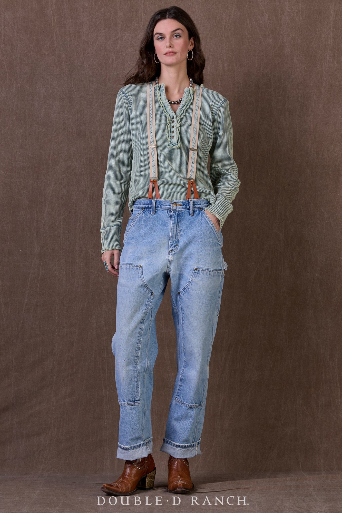 Miscellaneous, Braces, Elastic Webbing With Leather Tabs, Double RL, New Old Stock, 1217A