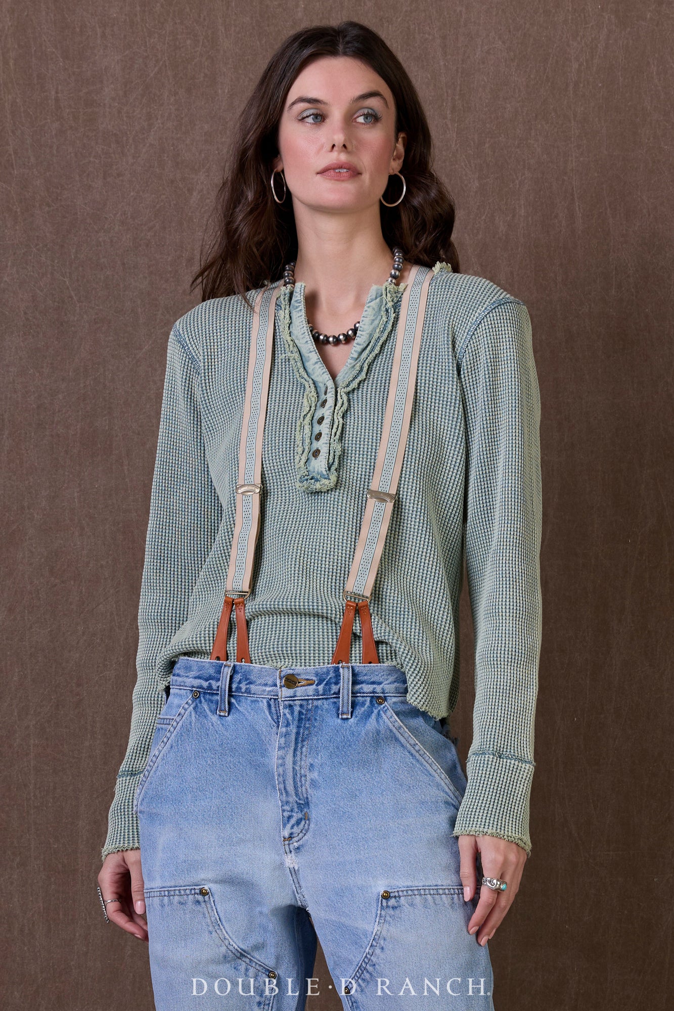 Miscellaneous, Braces, Elastic Webbing With Leather Tabs, Double RL, New Old Stock, 1217A