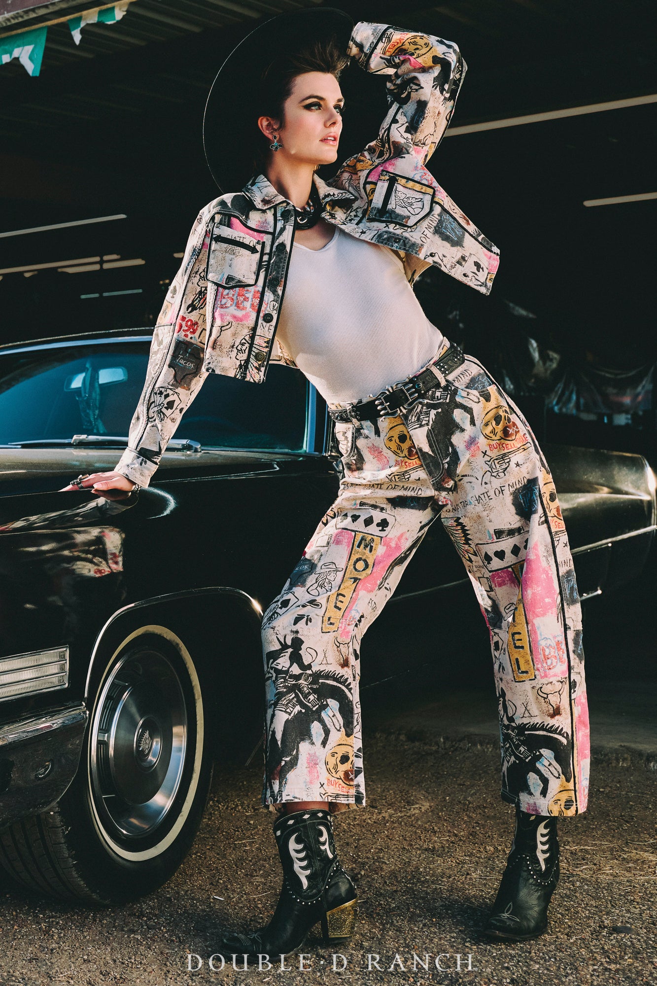 Jacket, Cowboy Graffiti Denim