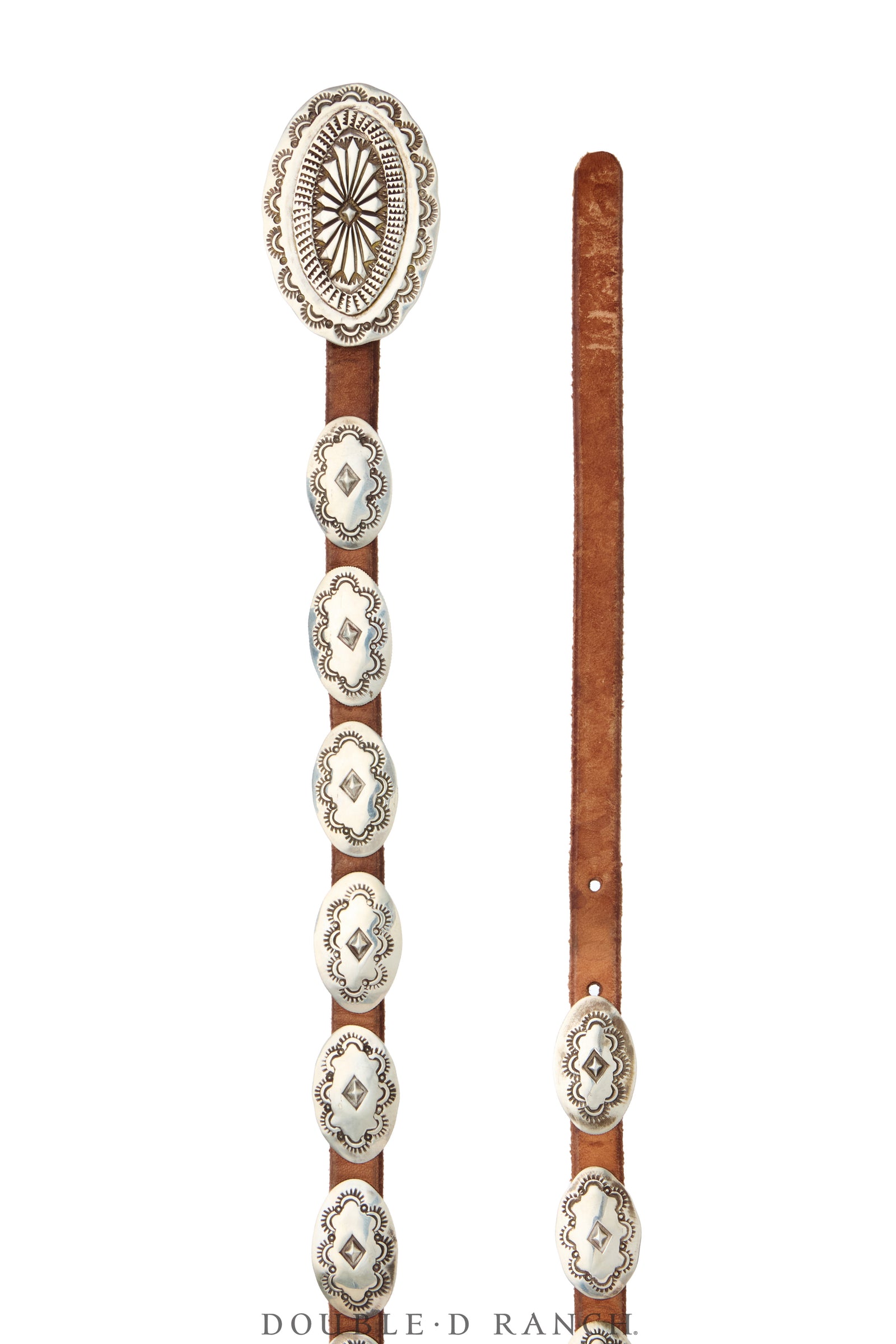 Belt, A Vintage, Concho, Sterling Silver, Jean Size, Sans Hallmark, Vintage, 1307
