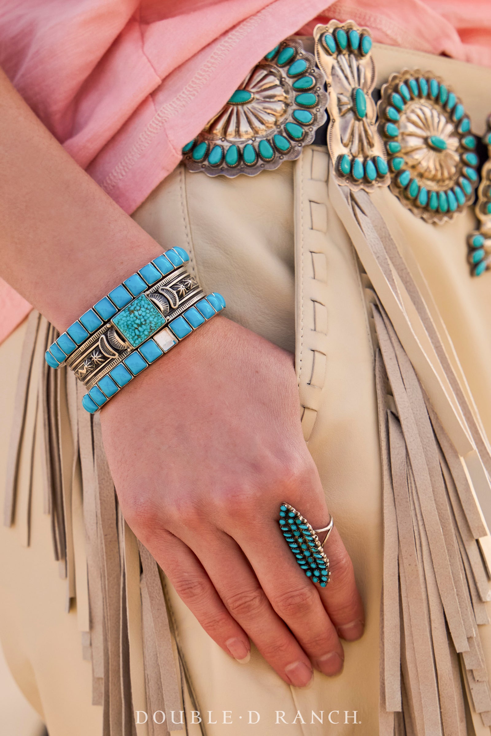 Cuff, Coil Twist Wire, Turquoise, Hallmark, Contemporary, 3827