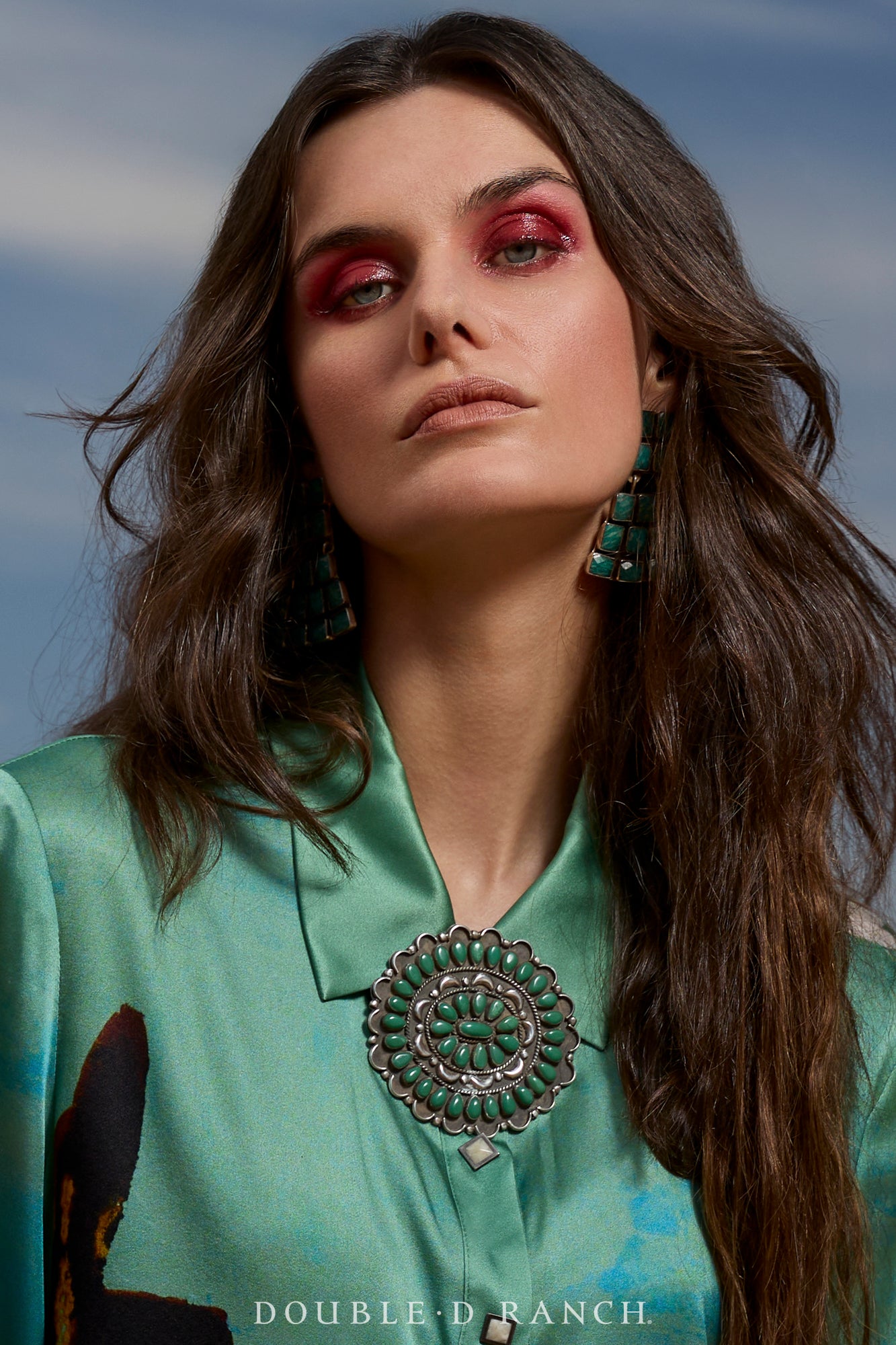 Pin & Pendant, Cluster, Turquoise, Known Maker, Old Pawn ‘40s, 1156