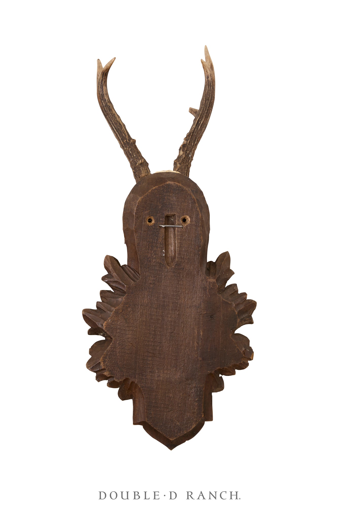 Art, Taxidermy, Roe Deer Antlers, Pair of Wall Plaques, France, Vintage ‘70s, 1342