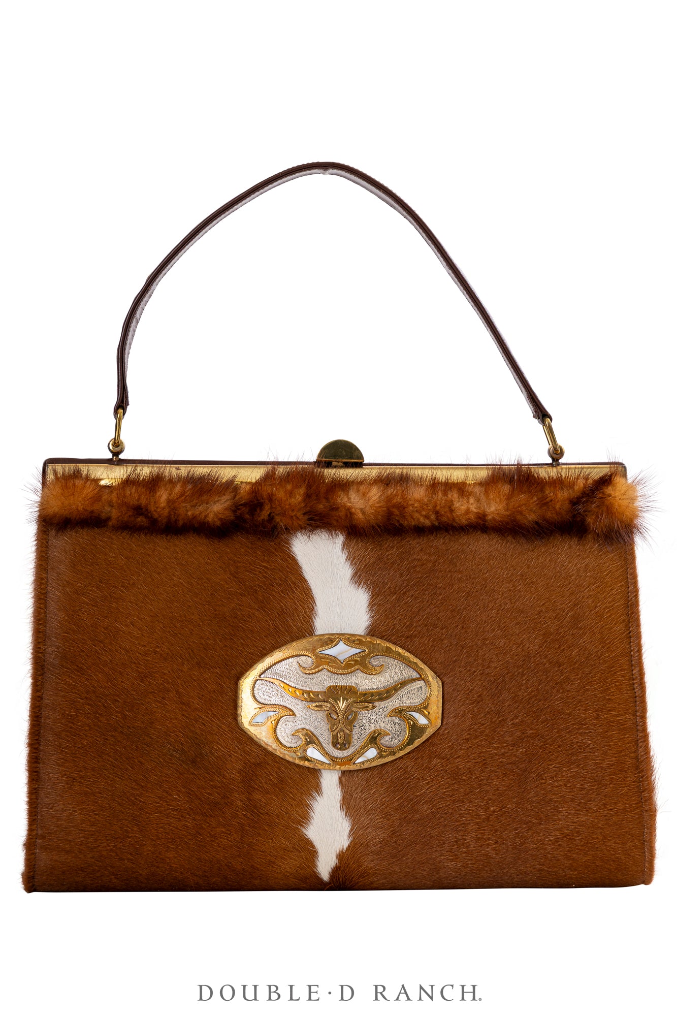 Bag, Silver Label, Hair On, Longhorn Buckle, Repurposed, 1414