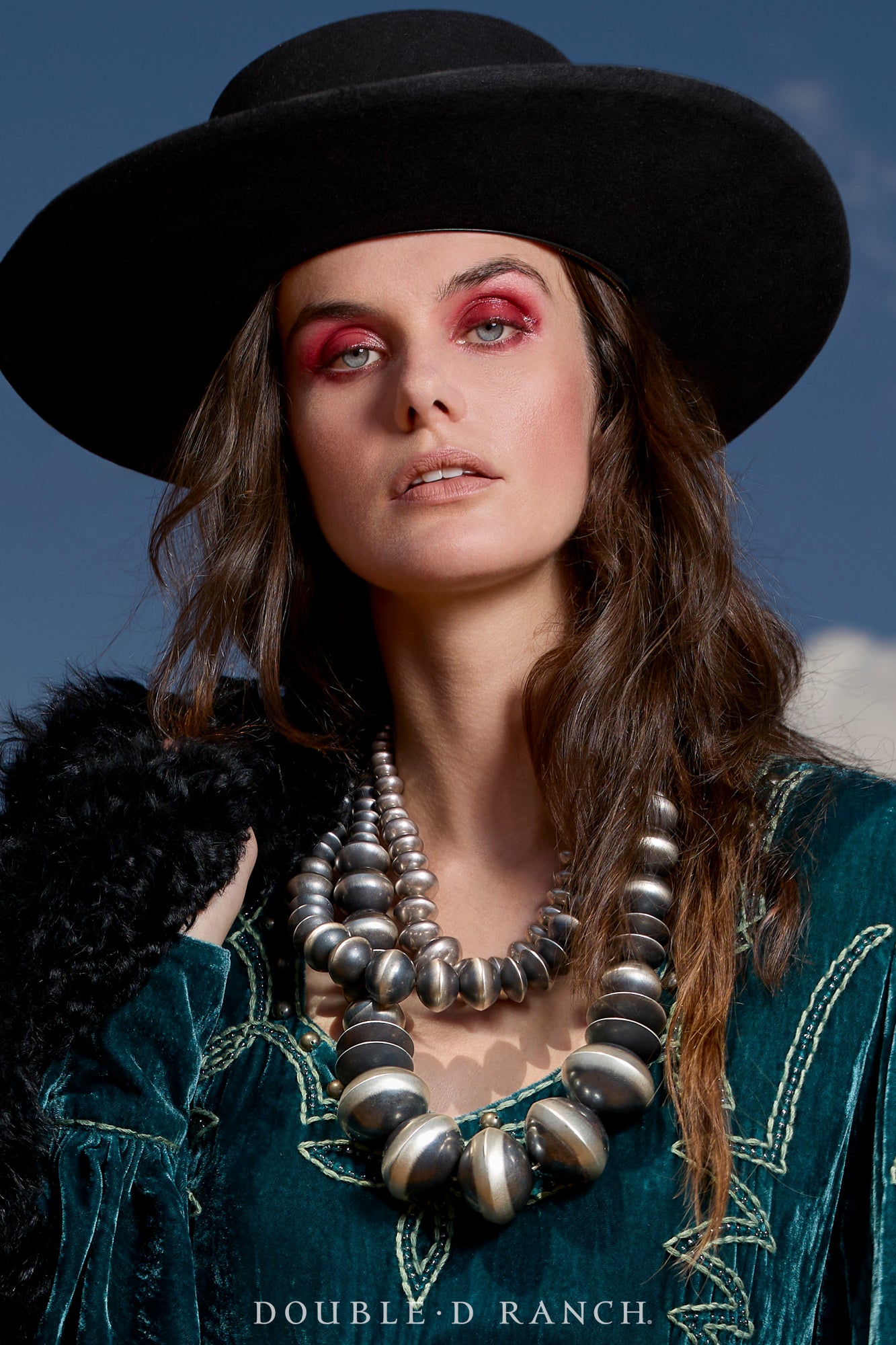 Necklace, Desert Pearls, Sterling Silver, Graduated, Contemporary 26", 3679