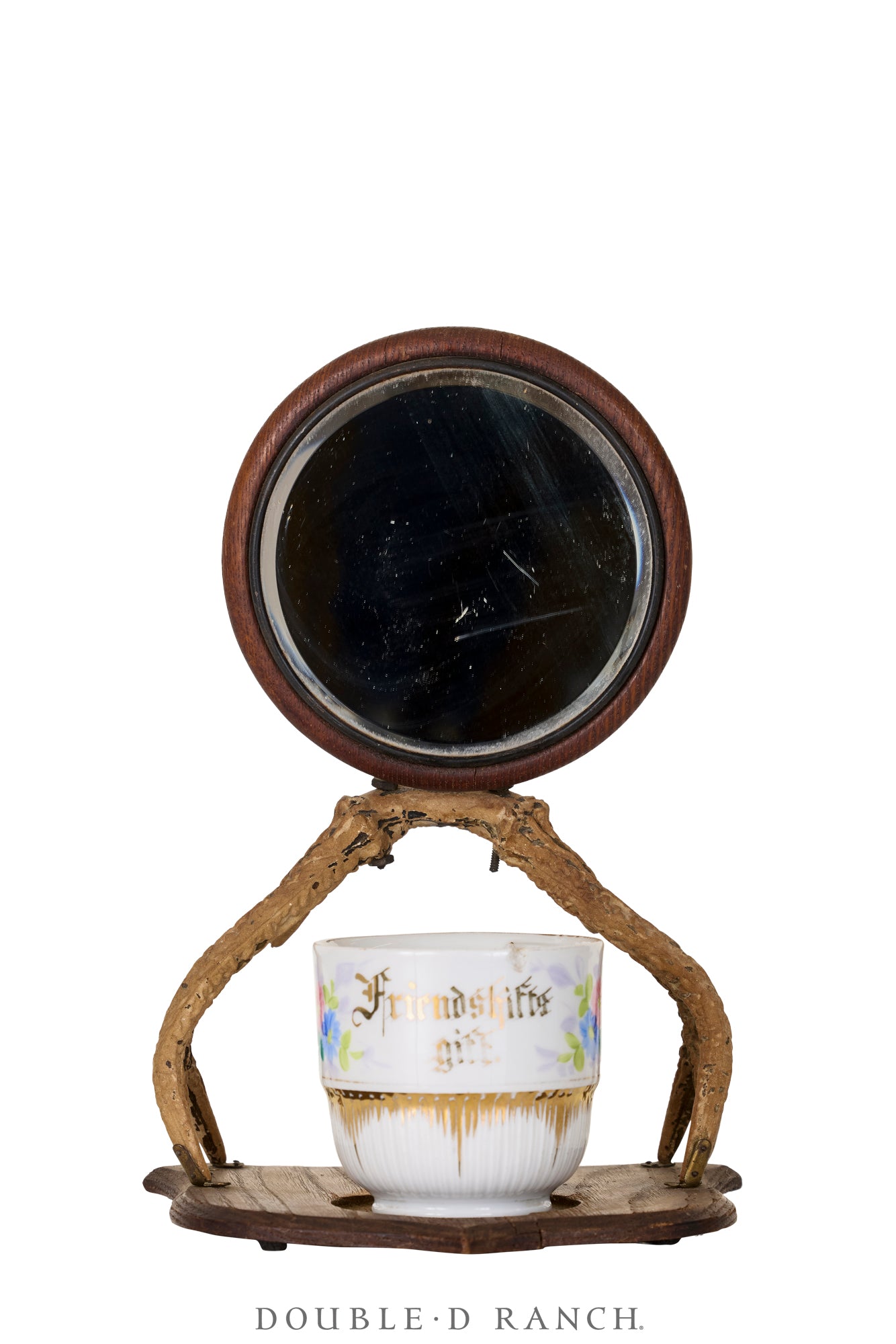 Miscellaneous, Display, Counter Mirror, Horn Shaving, Antique, 1112