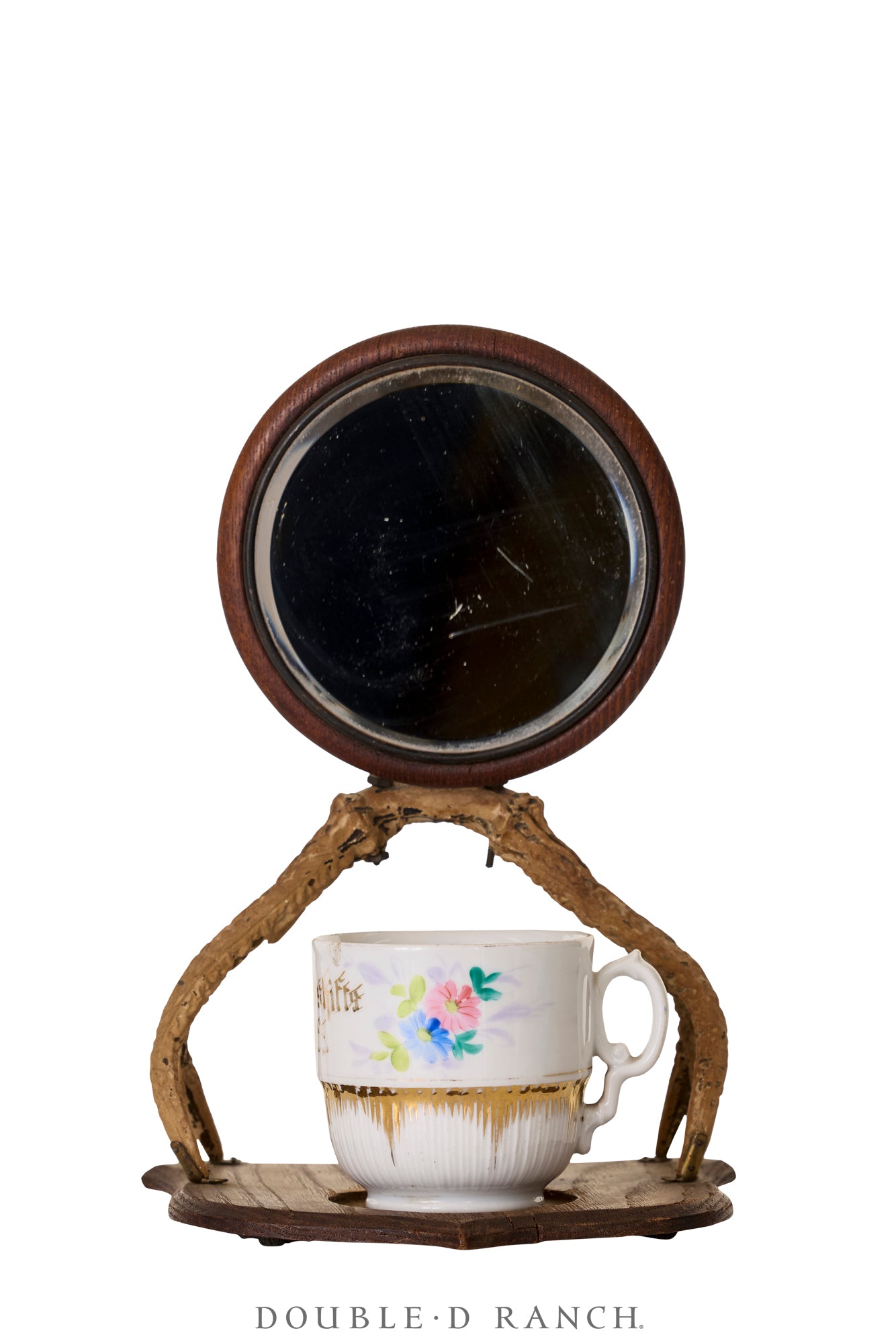 Miscellaneous, Display, Counter Mirror, Horn Shaving, Antique, 1112