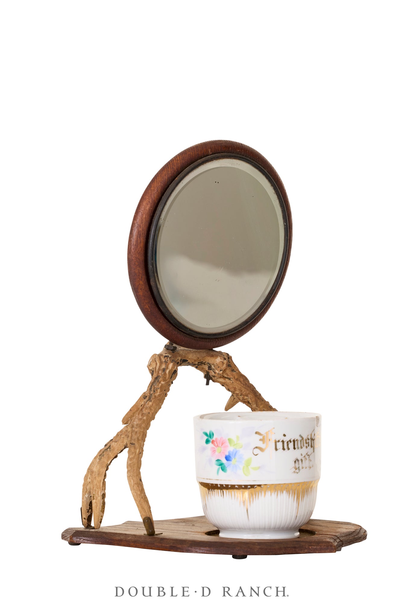 Miscellaneous, Display, Counter Mirror, Horn Shaving, Antique, 1112