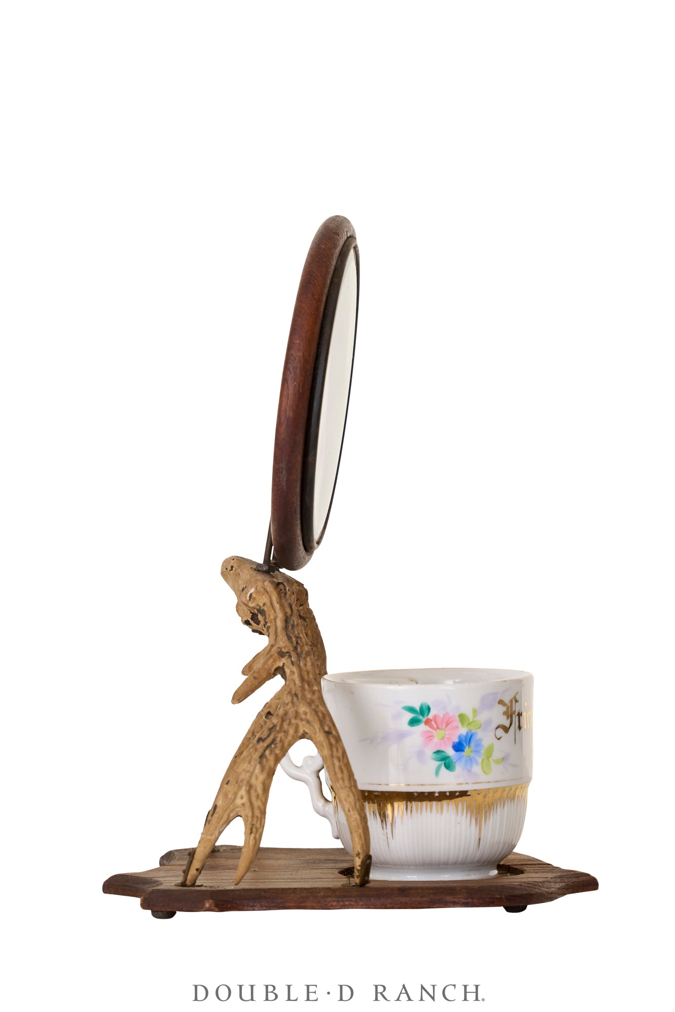 Miscellaneous, Display, Counter Mirror, Horn Shaving, Antique, 1112