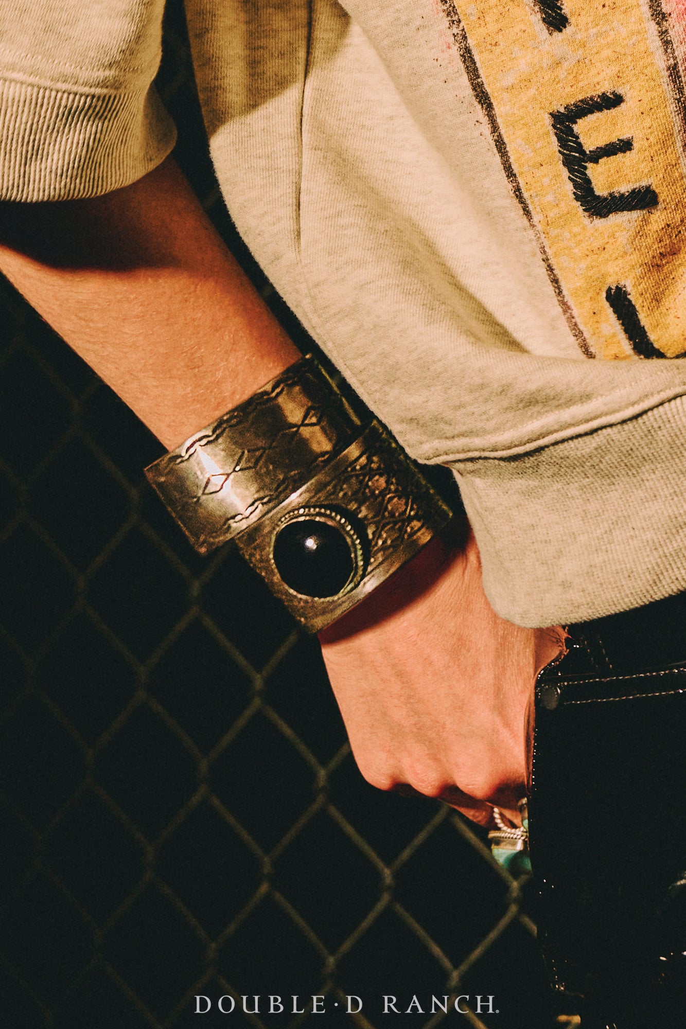 Cuff, Natural Stone, Onyx, Hallmark, Vintage, 3800