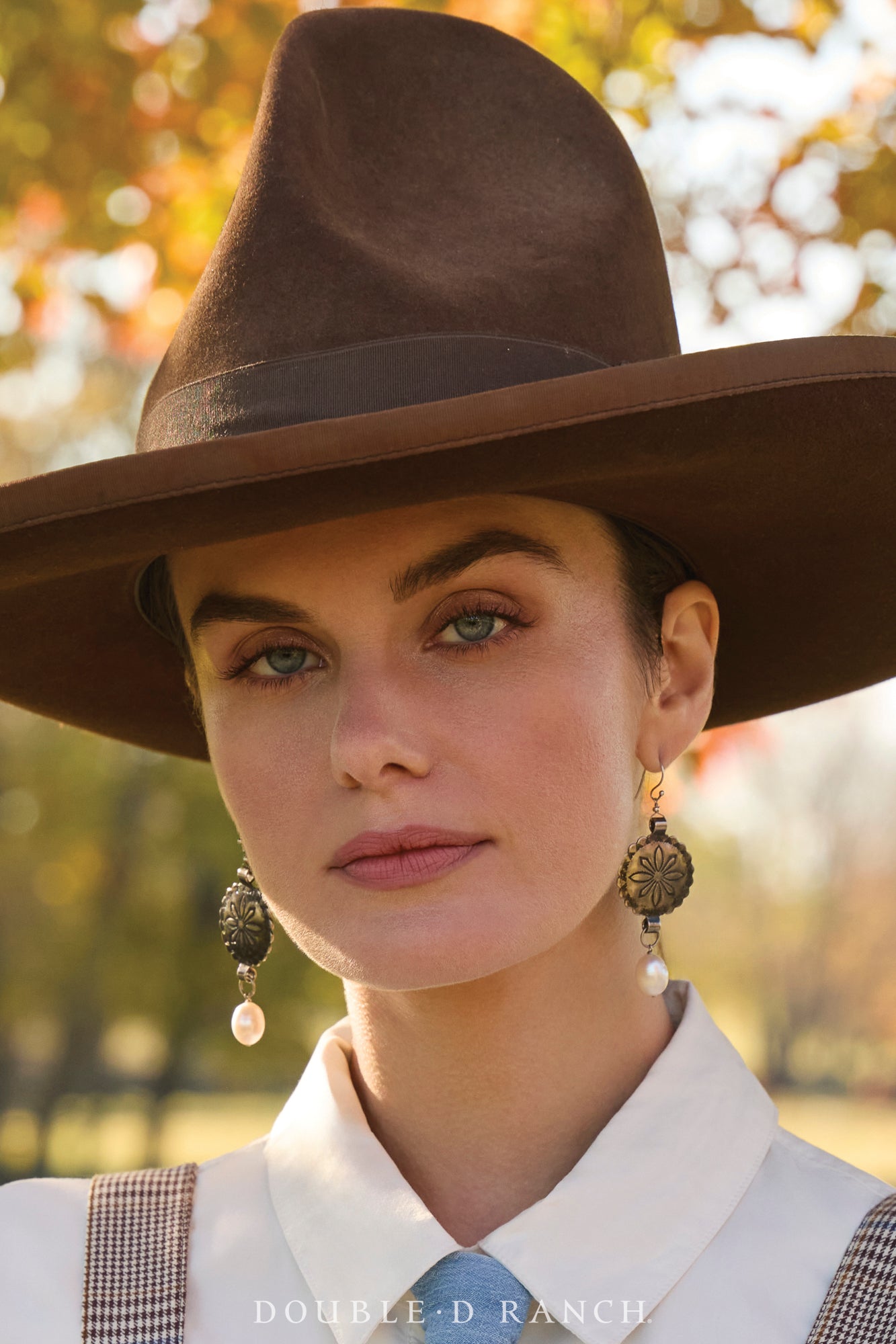 Earrings, Repurposed, Concho, With Pearl Drops, Up-Cycled, Vintage, 2046