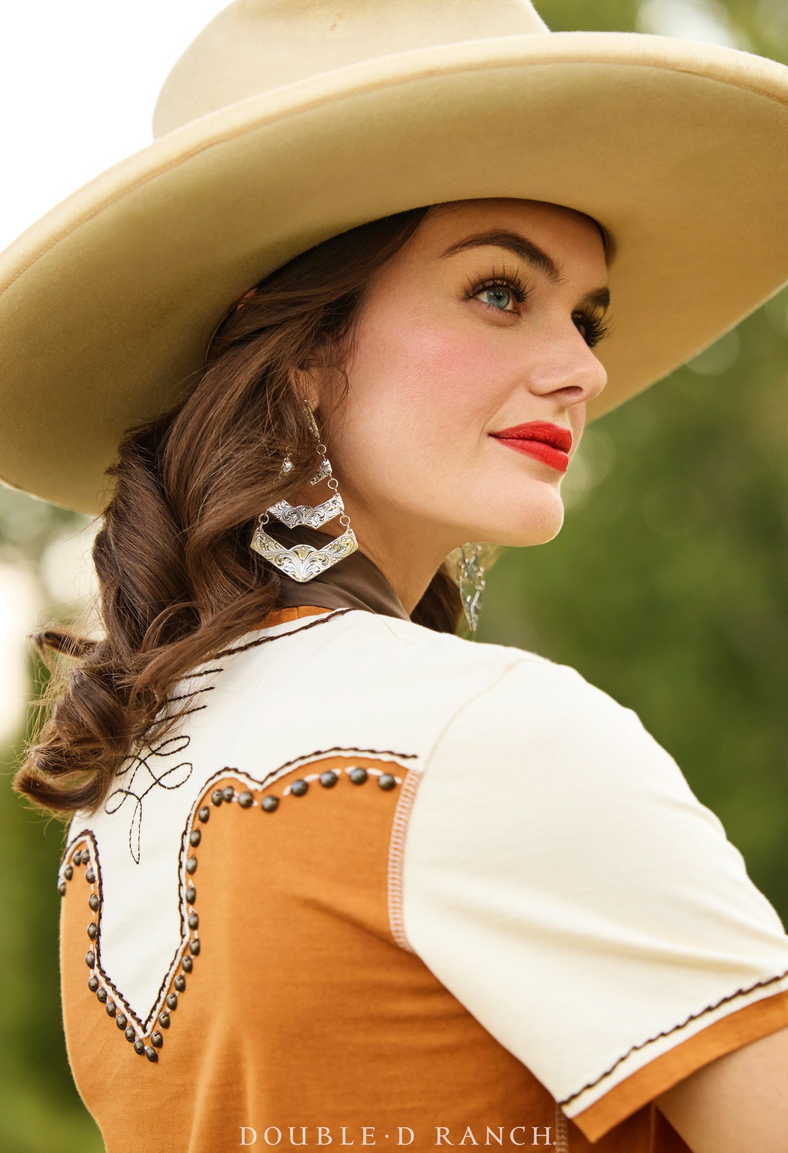 Earrings, Tiered, Western Engraved, 4 Tiers, Contemporary, 1295