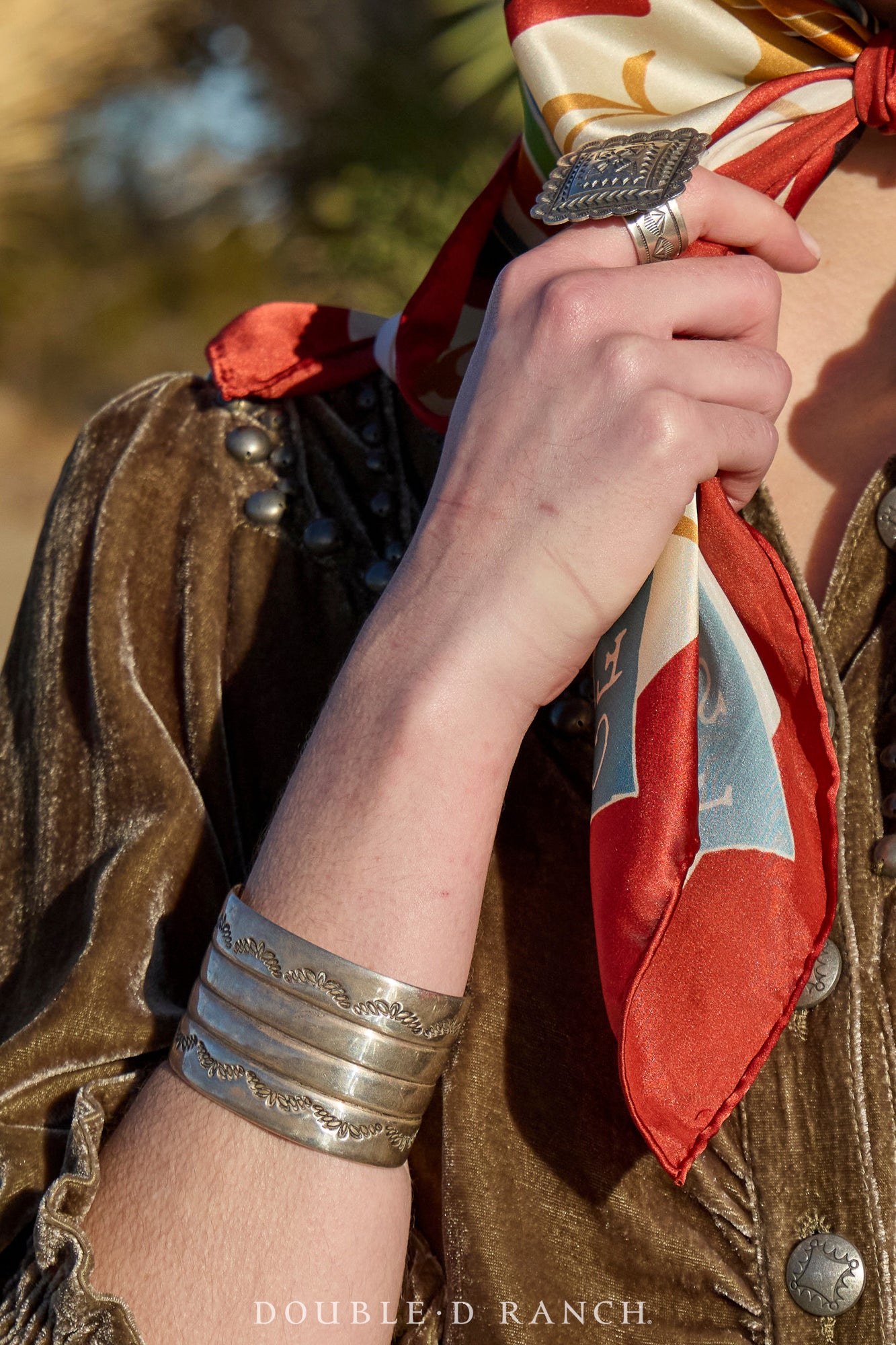 Cuff, Stampwork, Sterling Silver, Heavy, Vintage, 3770