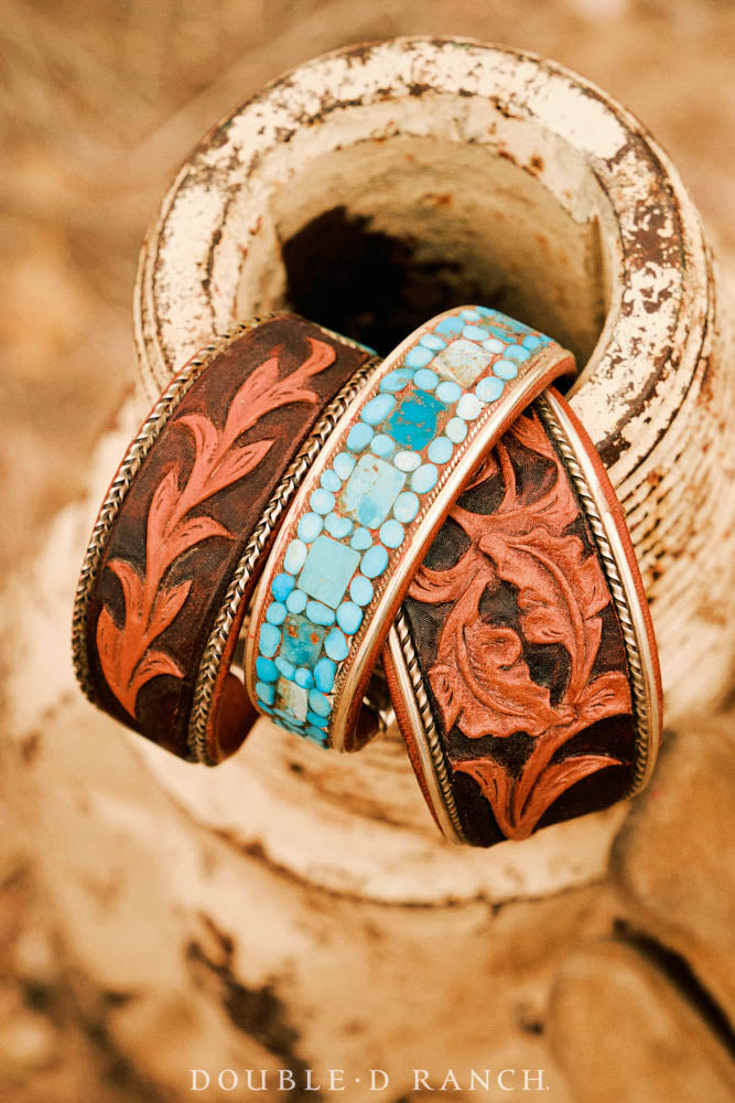 Cuff, Inlay, Leather Lined, Artisan, Contemporary, 4214
