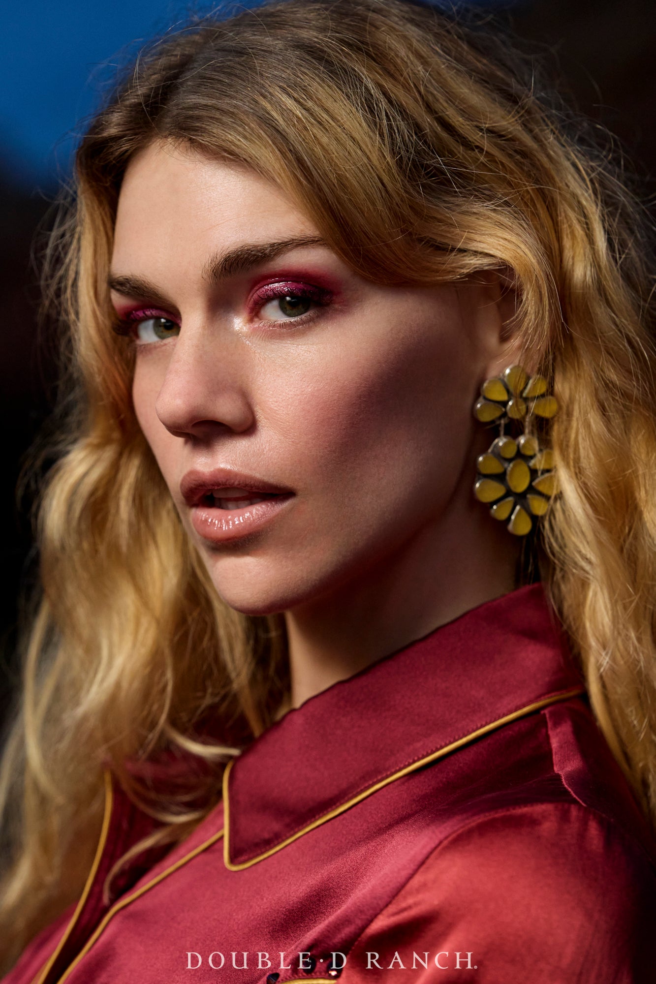 Earrings, Oscar Betz, Triangle, Jasper, Hallmark, 2145