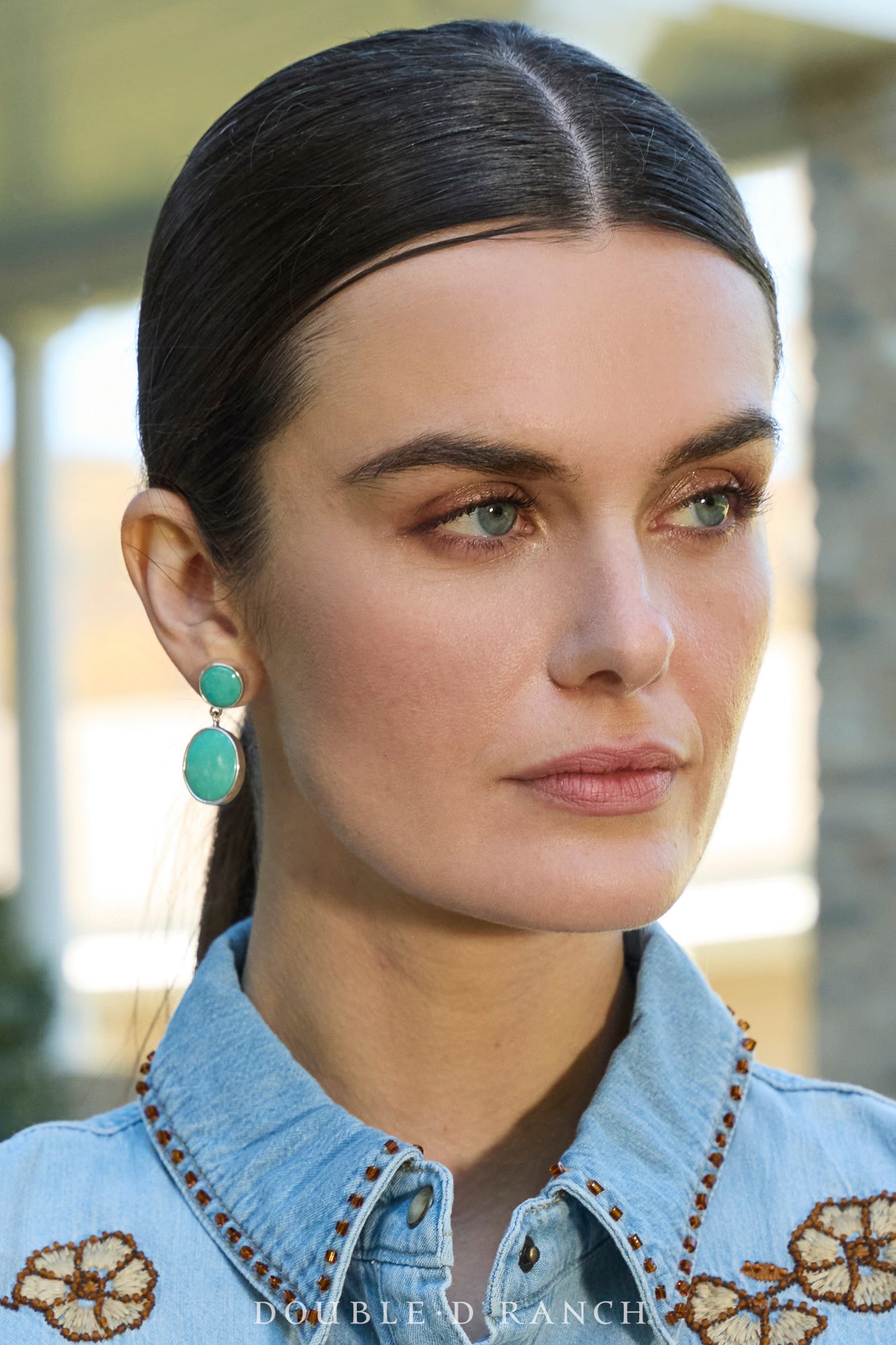 Earrings, Federico, Drop, Turquoise, Hallmark, Contemporary, 2229