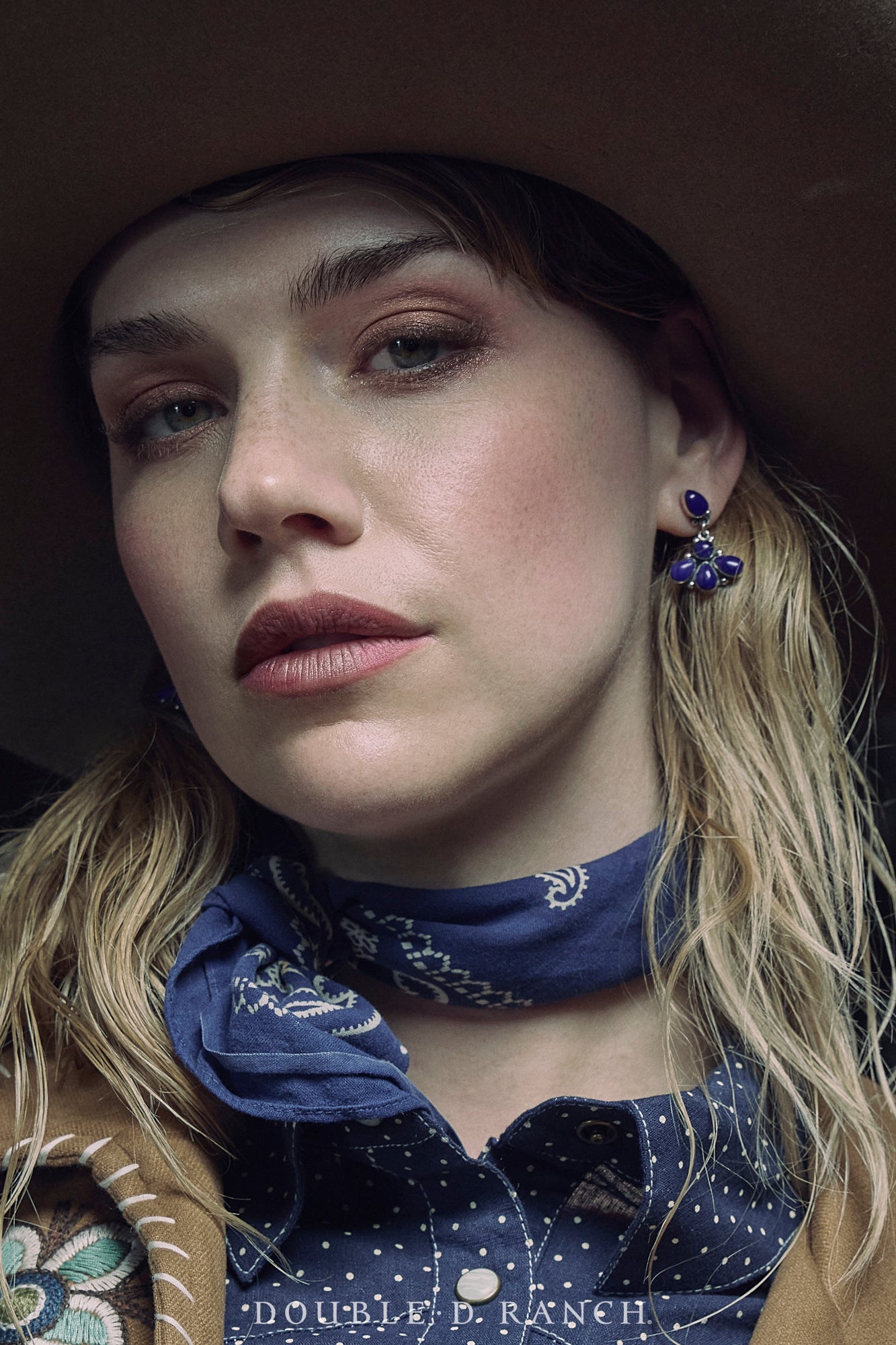 Earrings, Federico, Drop, Lapis, Hallmark, Contemporary, 1555G