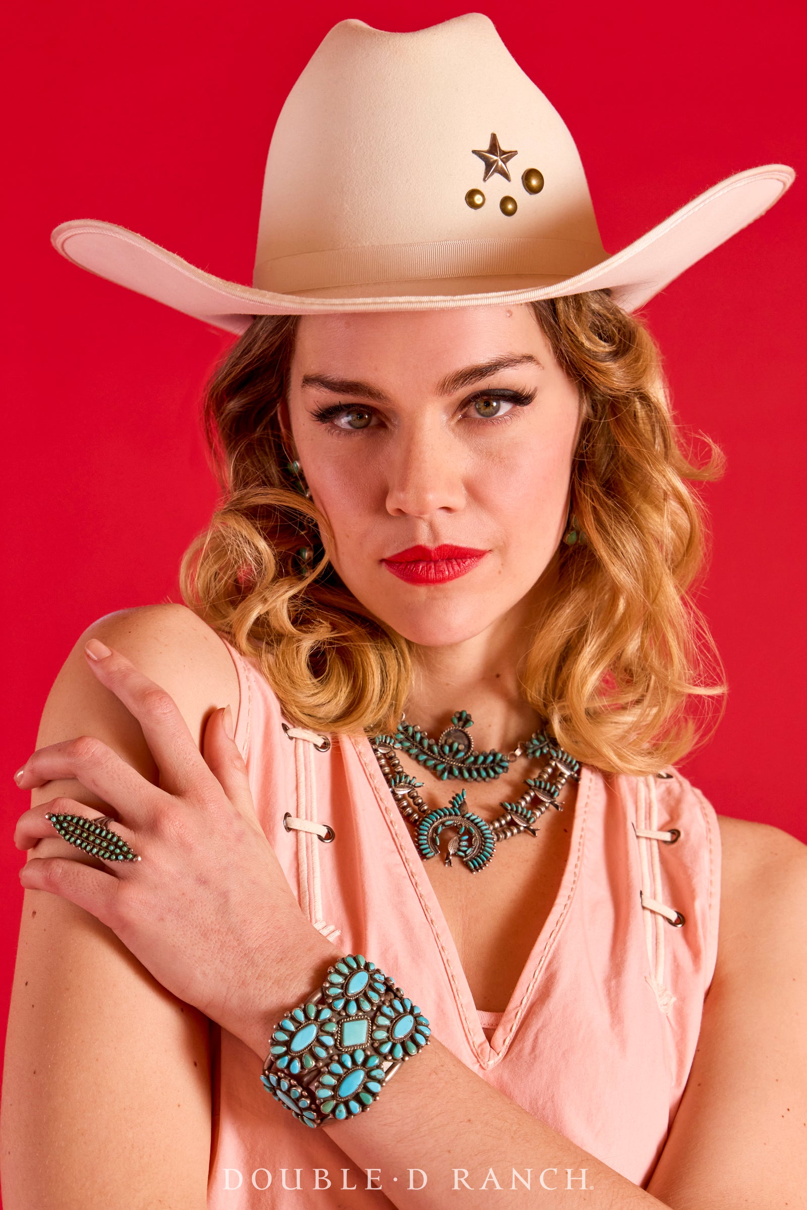 Cuff, Cluster, Turquoise, Unusual Layout, Vintage, ‘60s, 3198