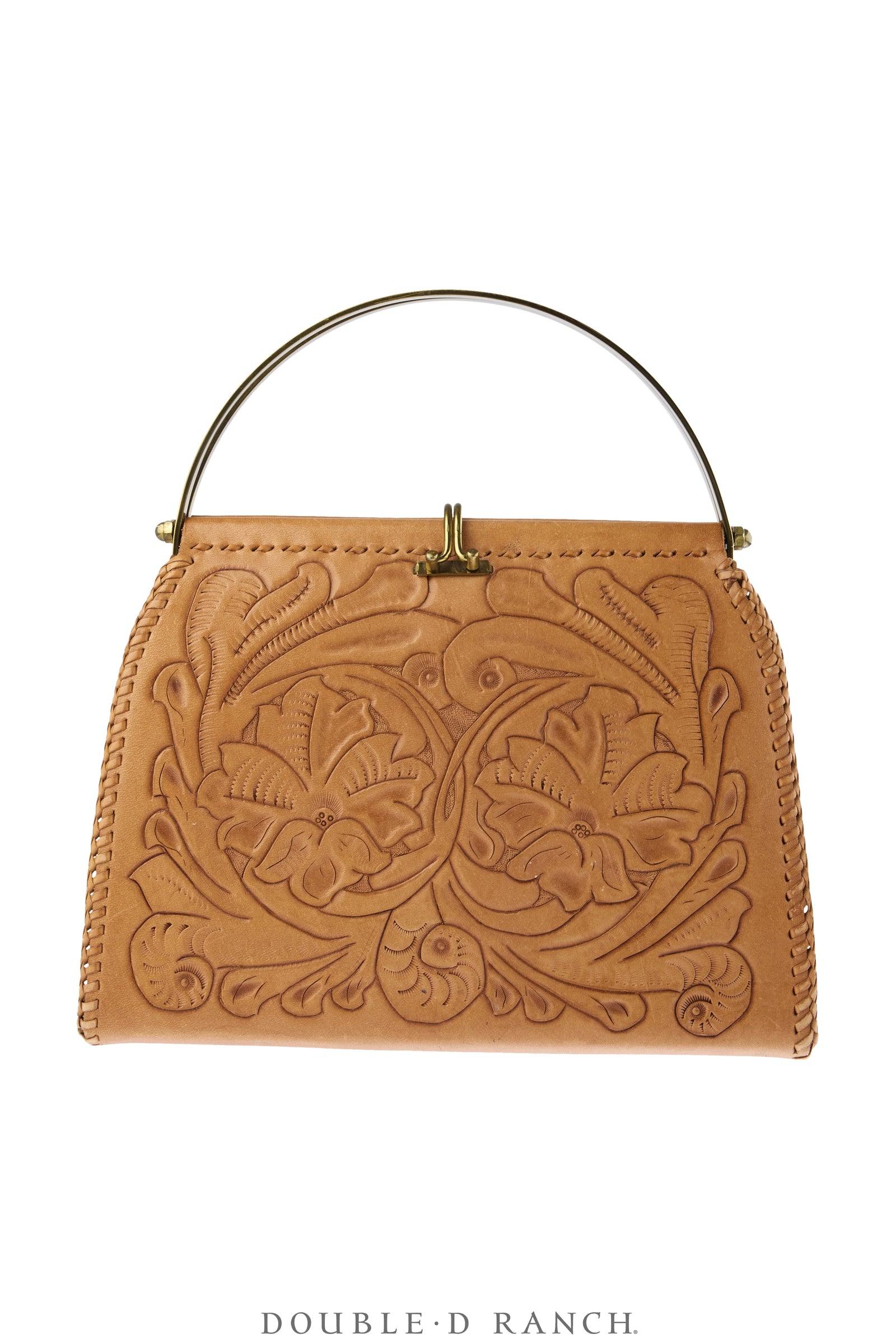 Bag, Handbag, Hand-tooled Leather, Vintage, 1473