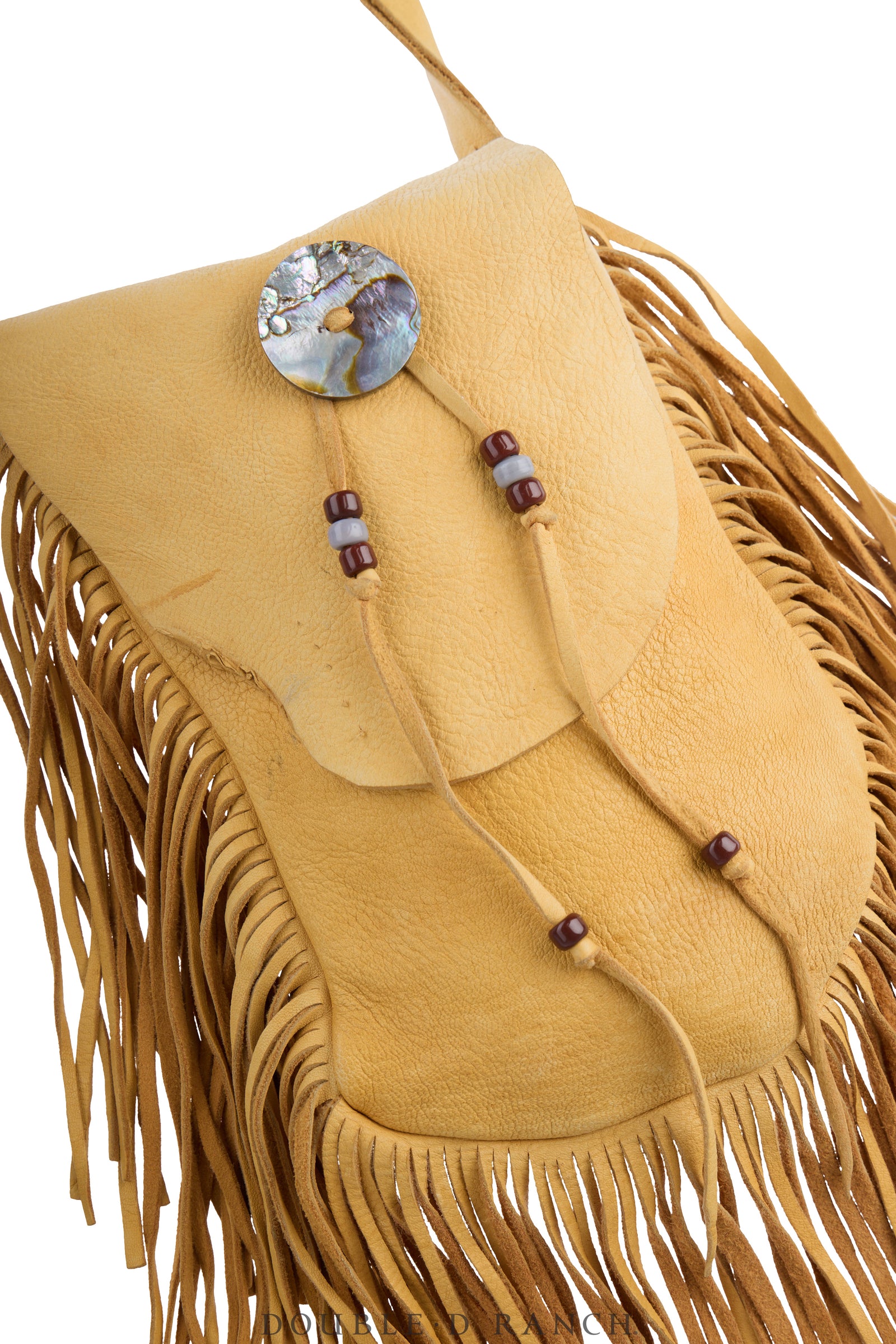 Bag, Possibles, Deerskin With Fringe, Vintage, 1404