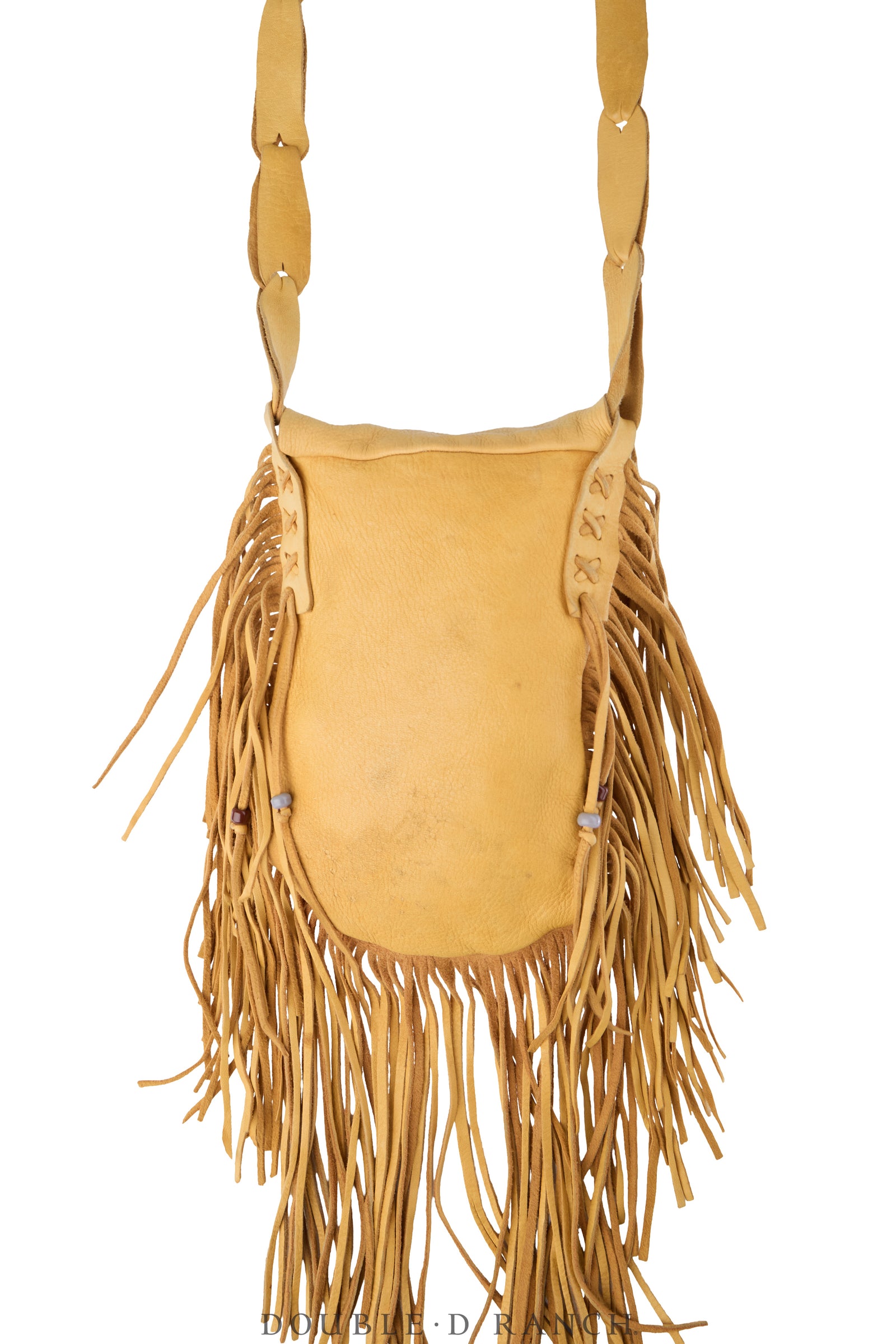 Bag, Possibles, Deerskin With Fringe, Vintage, 1404