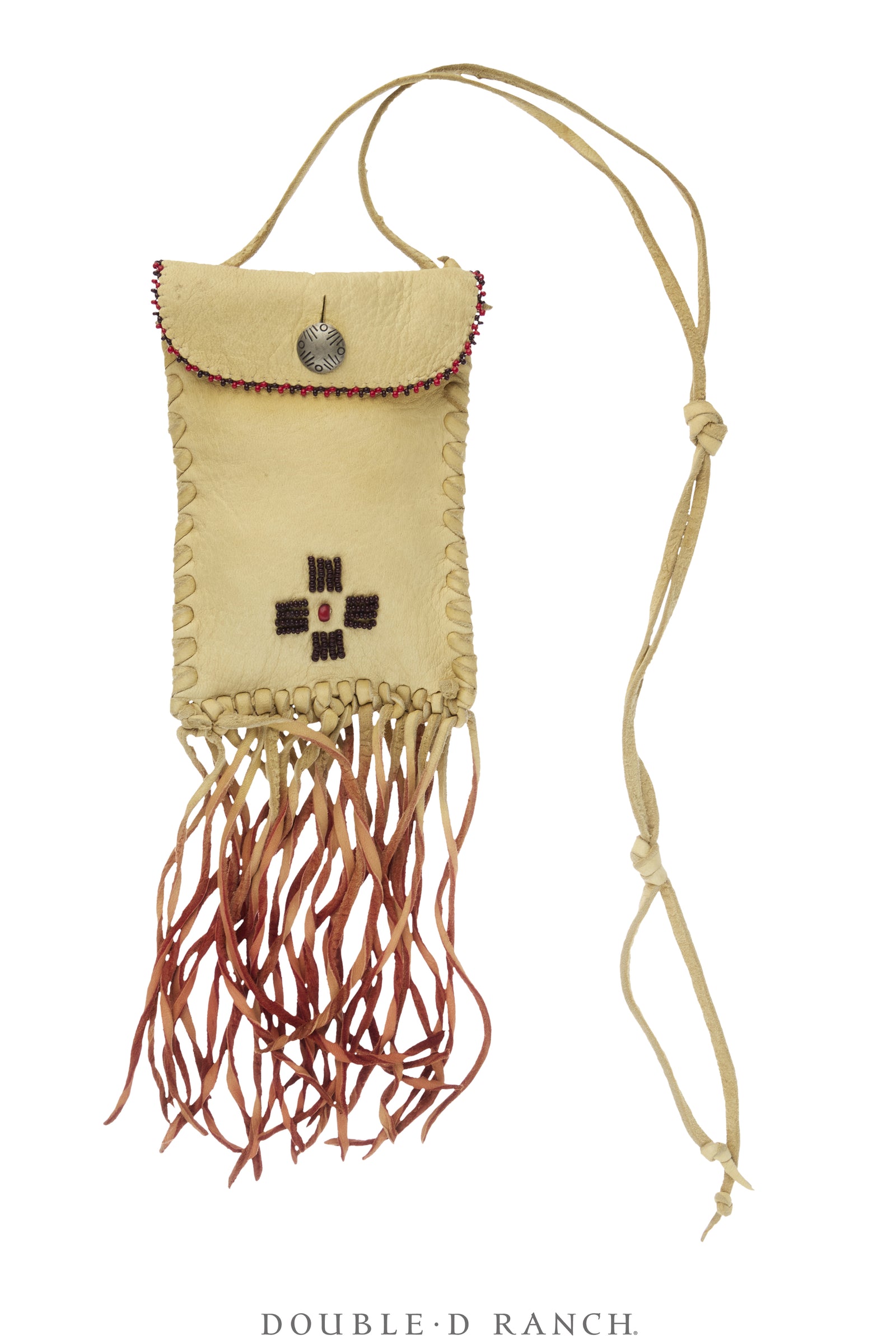 Bag, Deerskin, Beading, Fringe, Vintage, 1488