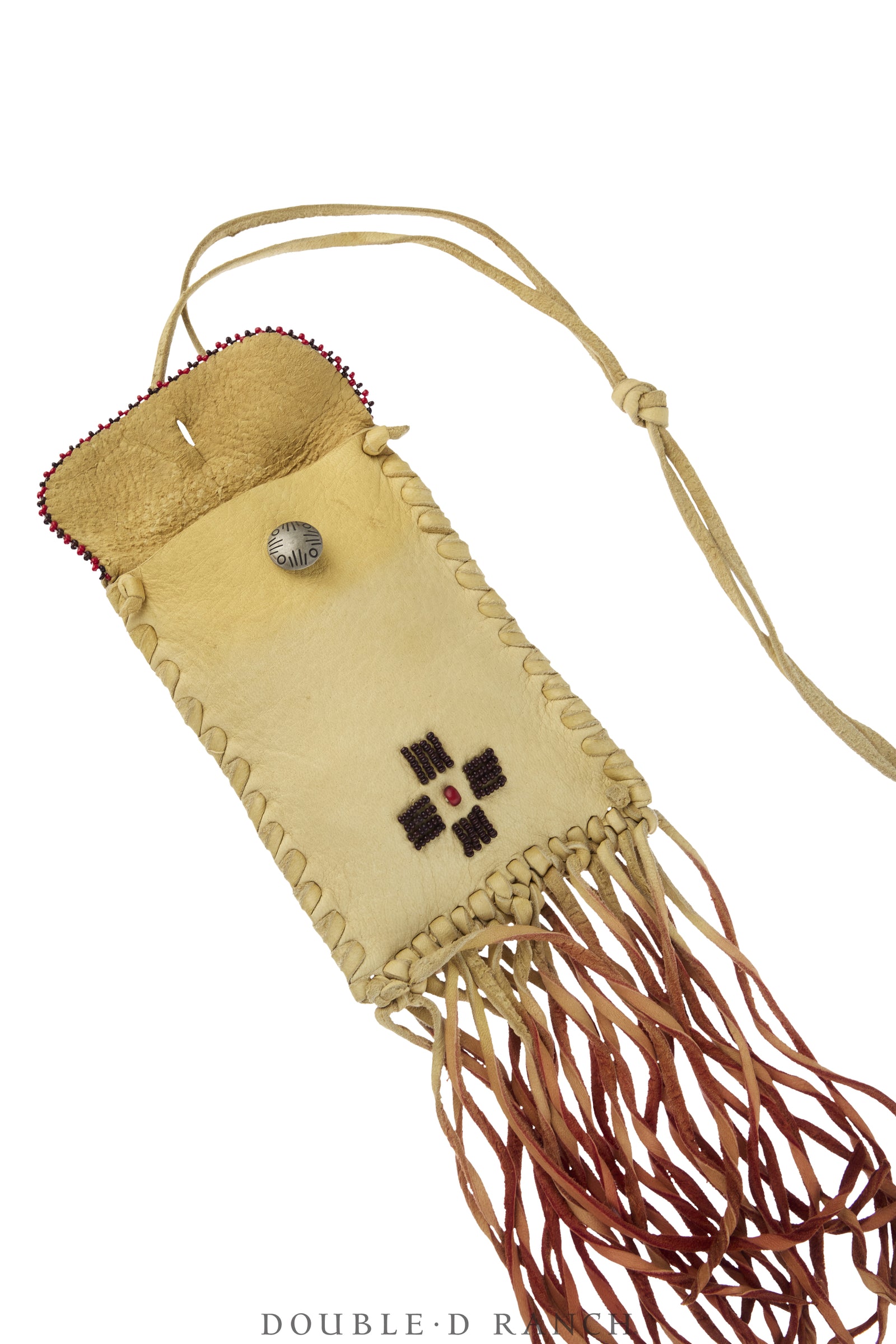 Bag, Deerskin, Beading, Fringe, Vintage, 1488