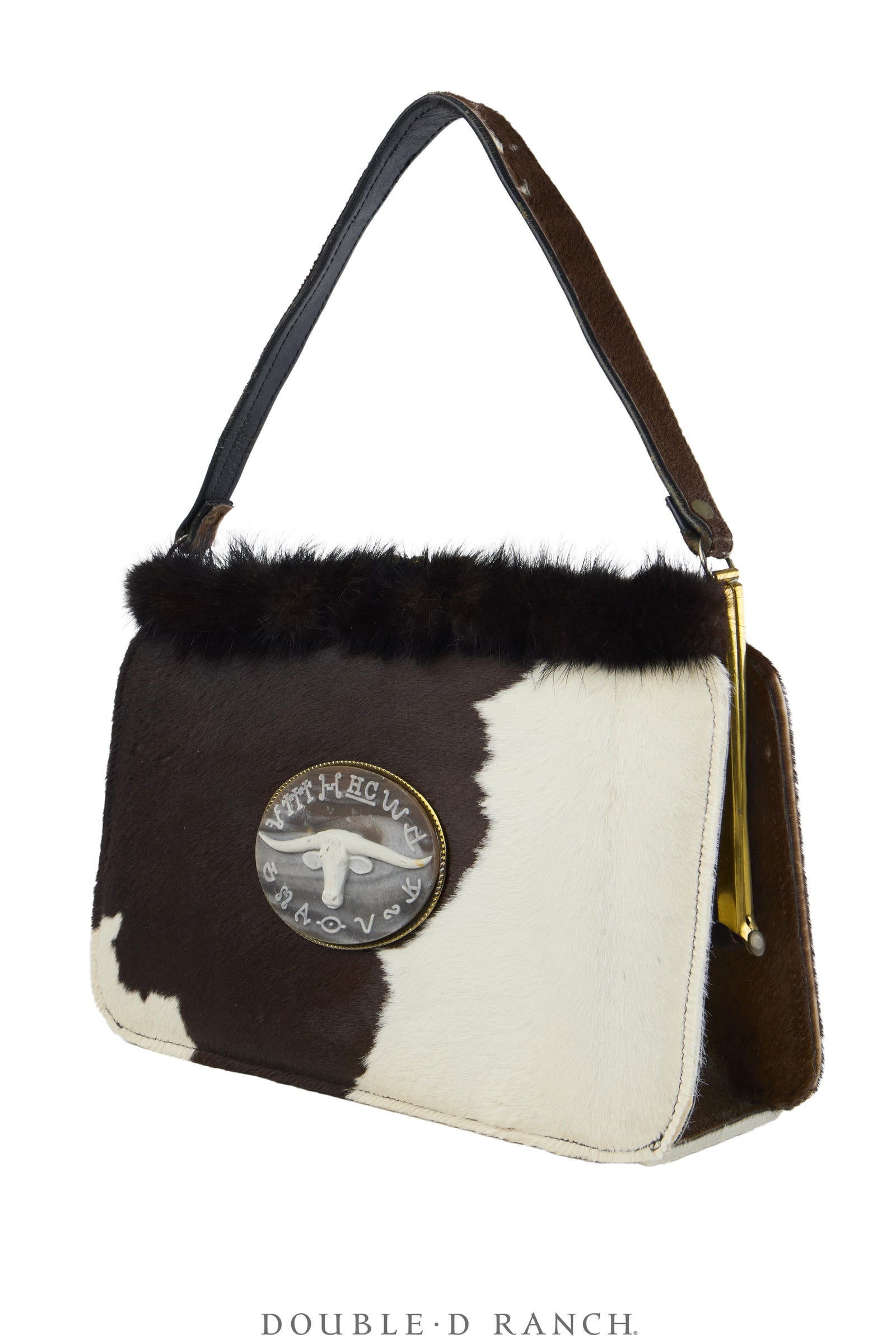 Bag, Silver Label, Hair On, Longhorn Buckle, Repurposed,1503